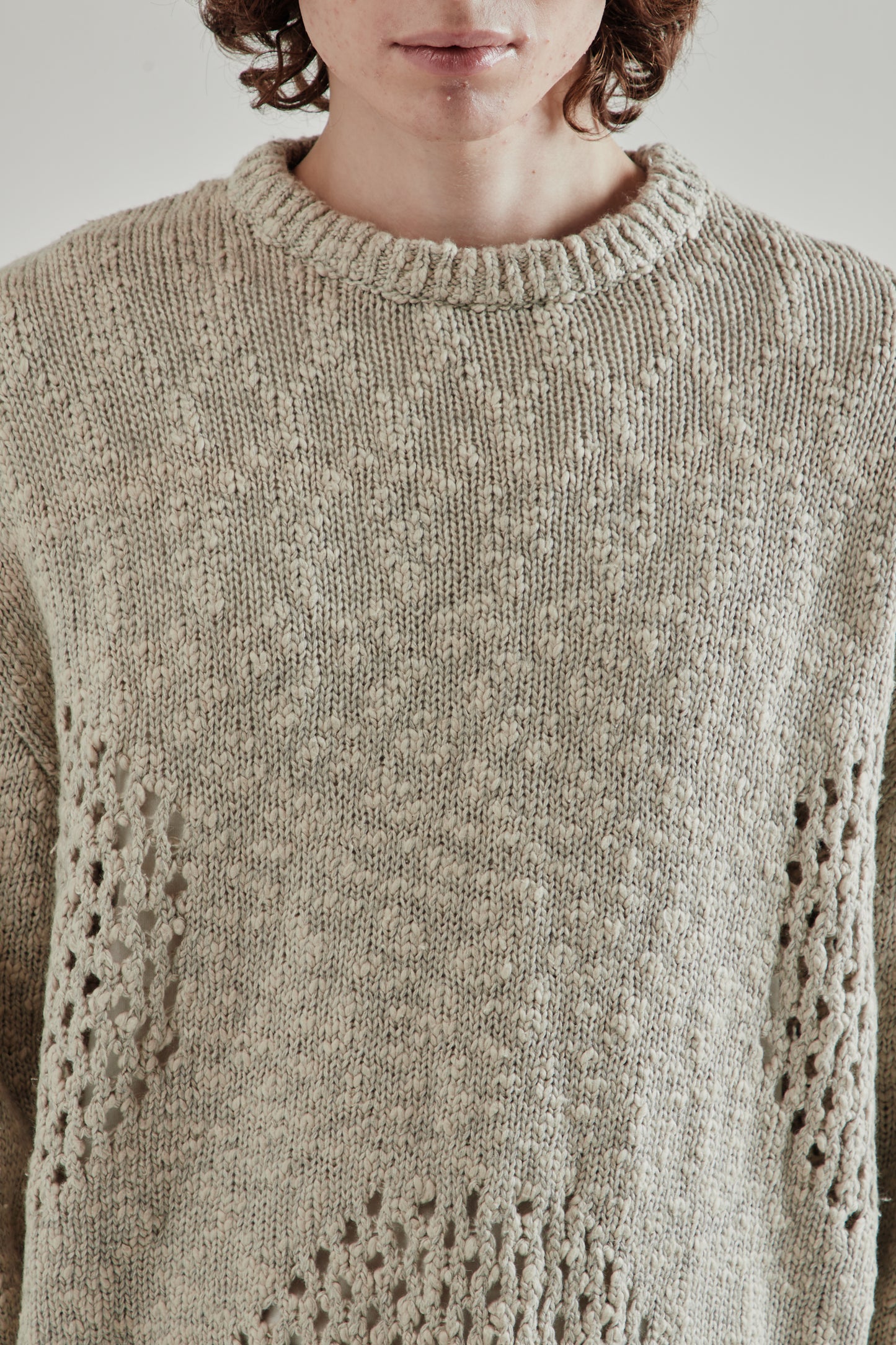 Ventilation Crewneck Sweater - Ivory