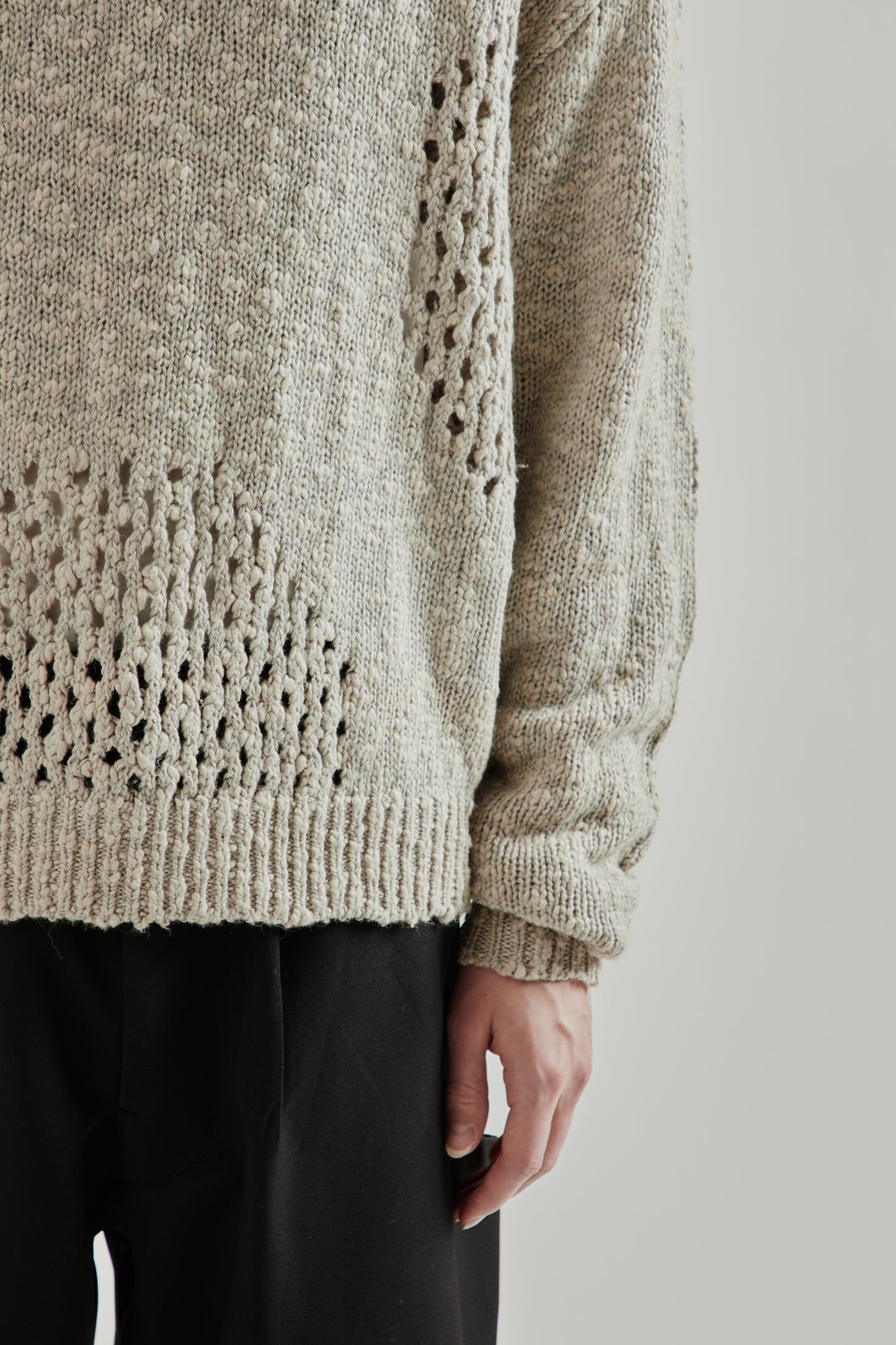 Ventilation Crewneck Sweater - Ivory