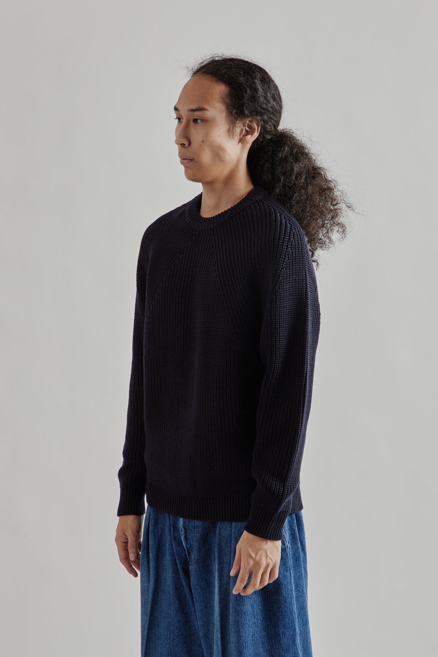 BATONER FW25 Signature Crew Neck Navy4
