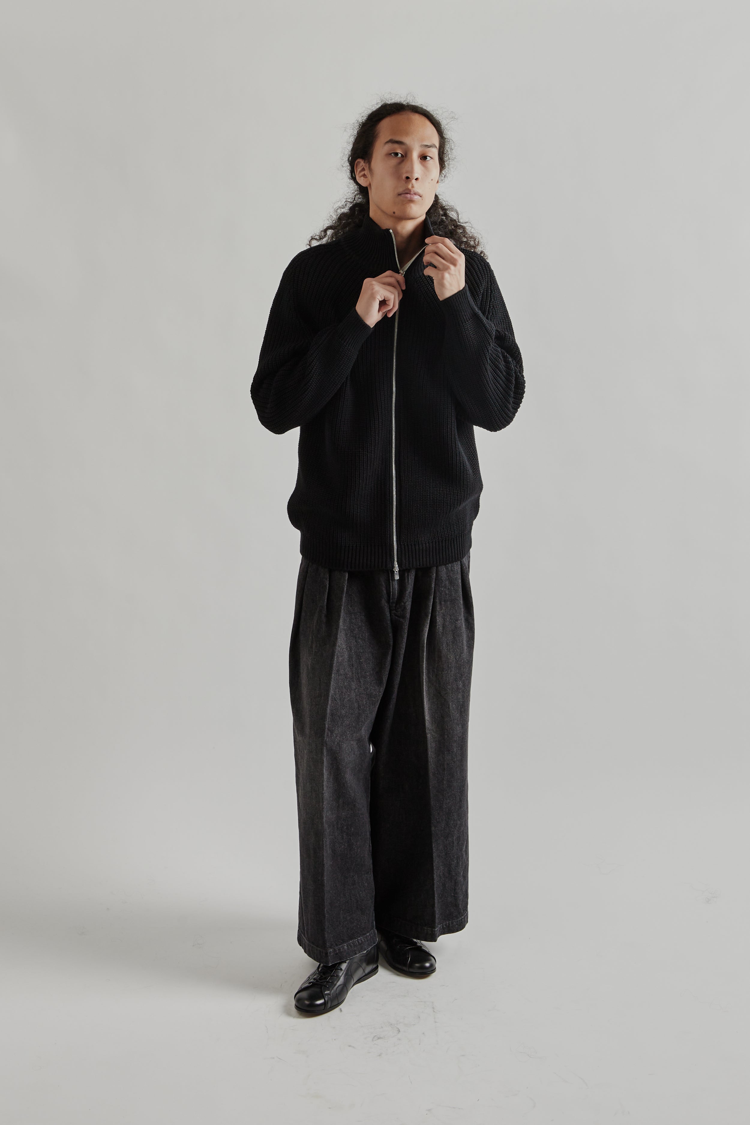 【BATONER】Signature Ds Knit Black Signature Knit Wool Drivers Zip in Black – Blue Owl Workshop