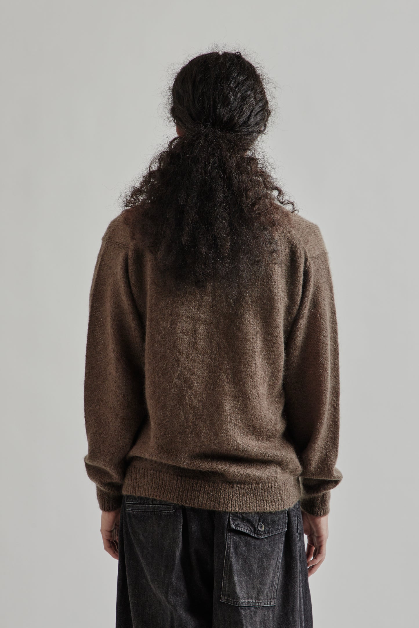 Batoner FW25 Pure Mohair V Cardigan Olive12
