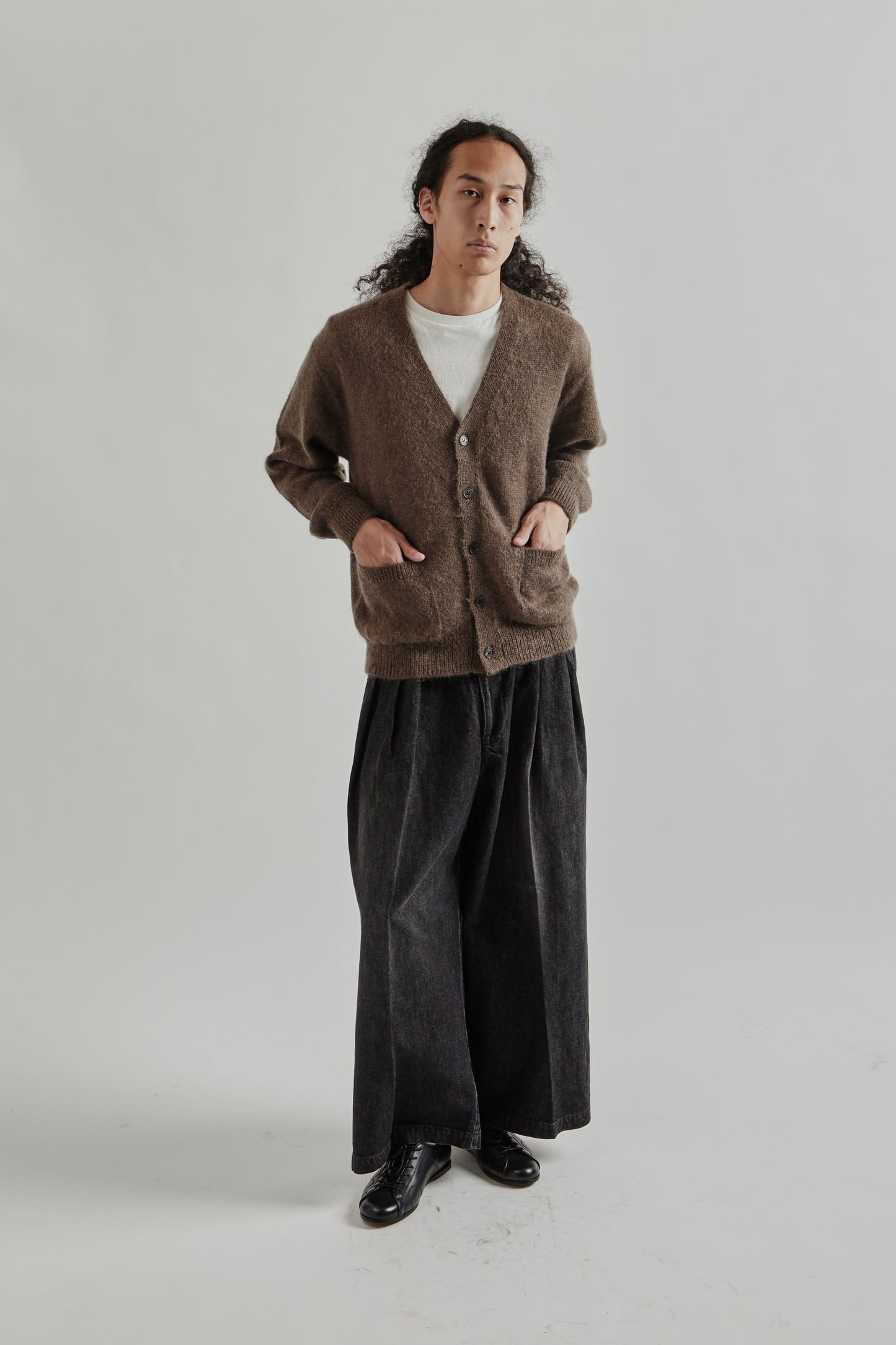 Batoner FW25 Pure Mohair V Cardigan Olive19