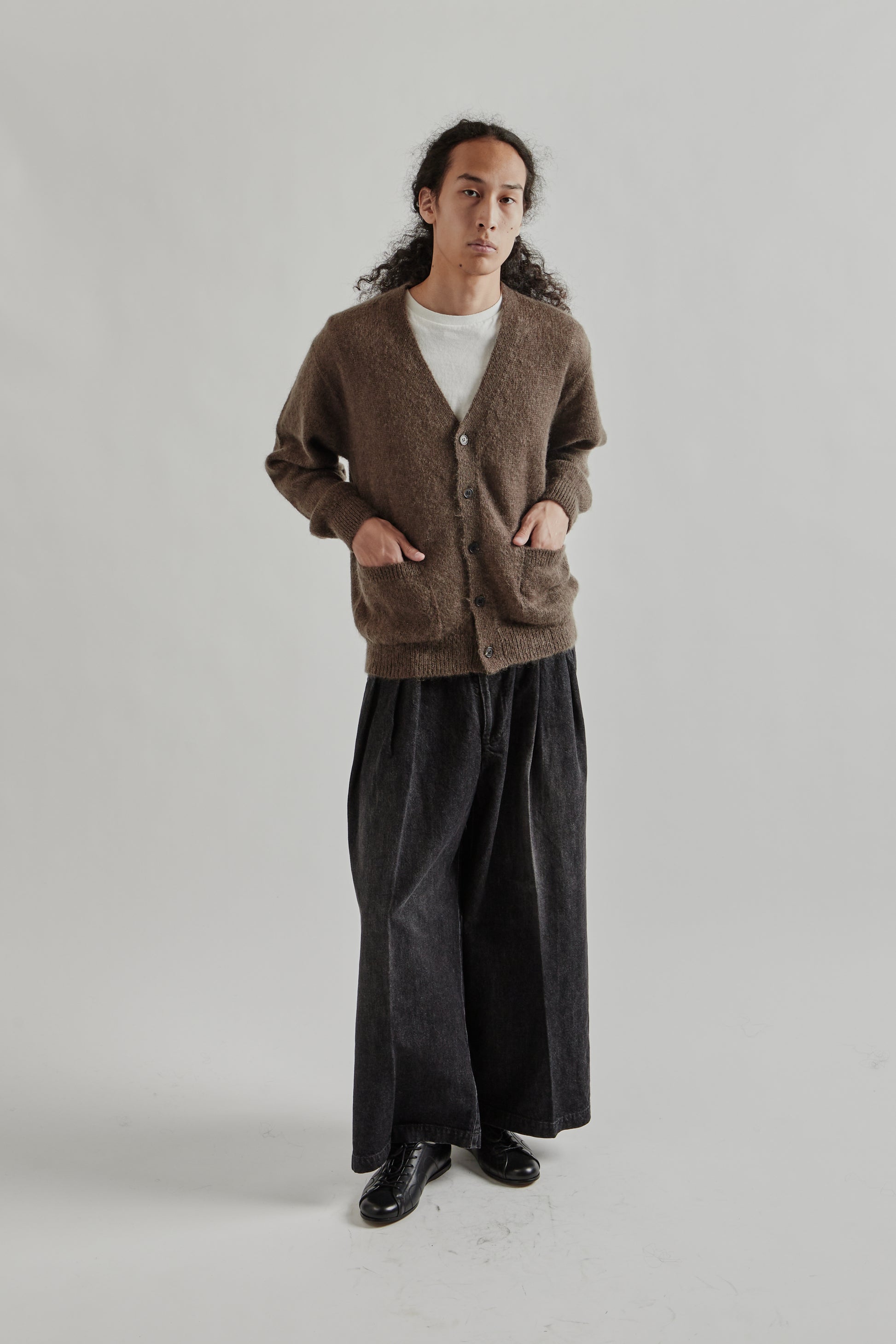 Batoner FW25 Pure Mohair V Cardigan Olive19