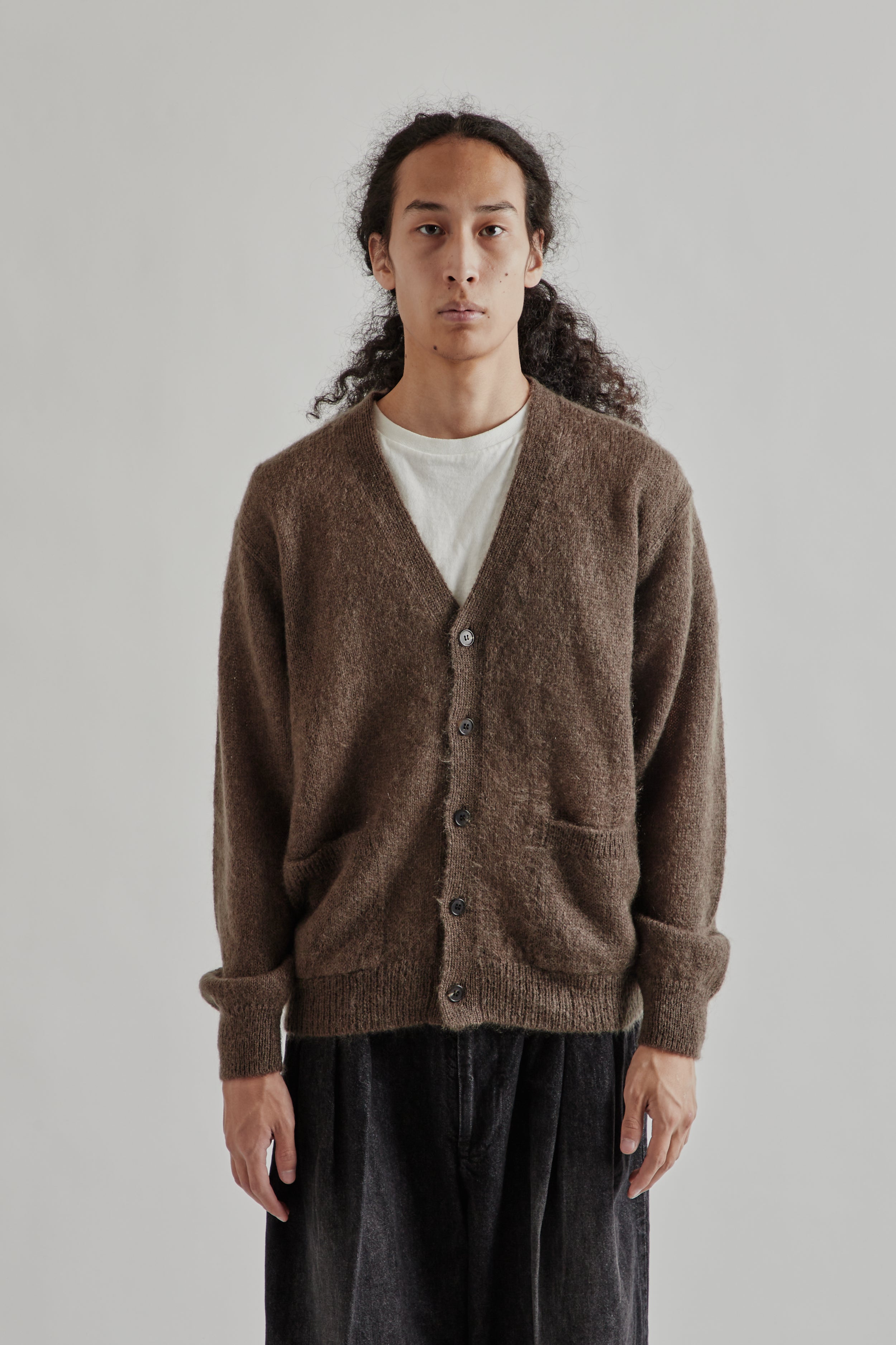 Batoner Pure Mohair V Cardigan - Olive | Wallace Mercantile Shop Batoner Pure Mohair V Cardigan - Olive | Wallace Mercantile Shop