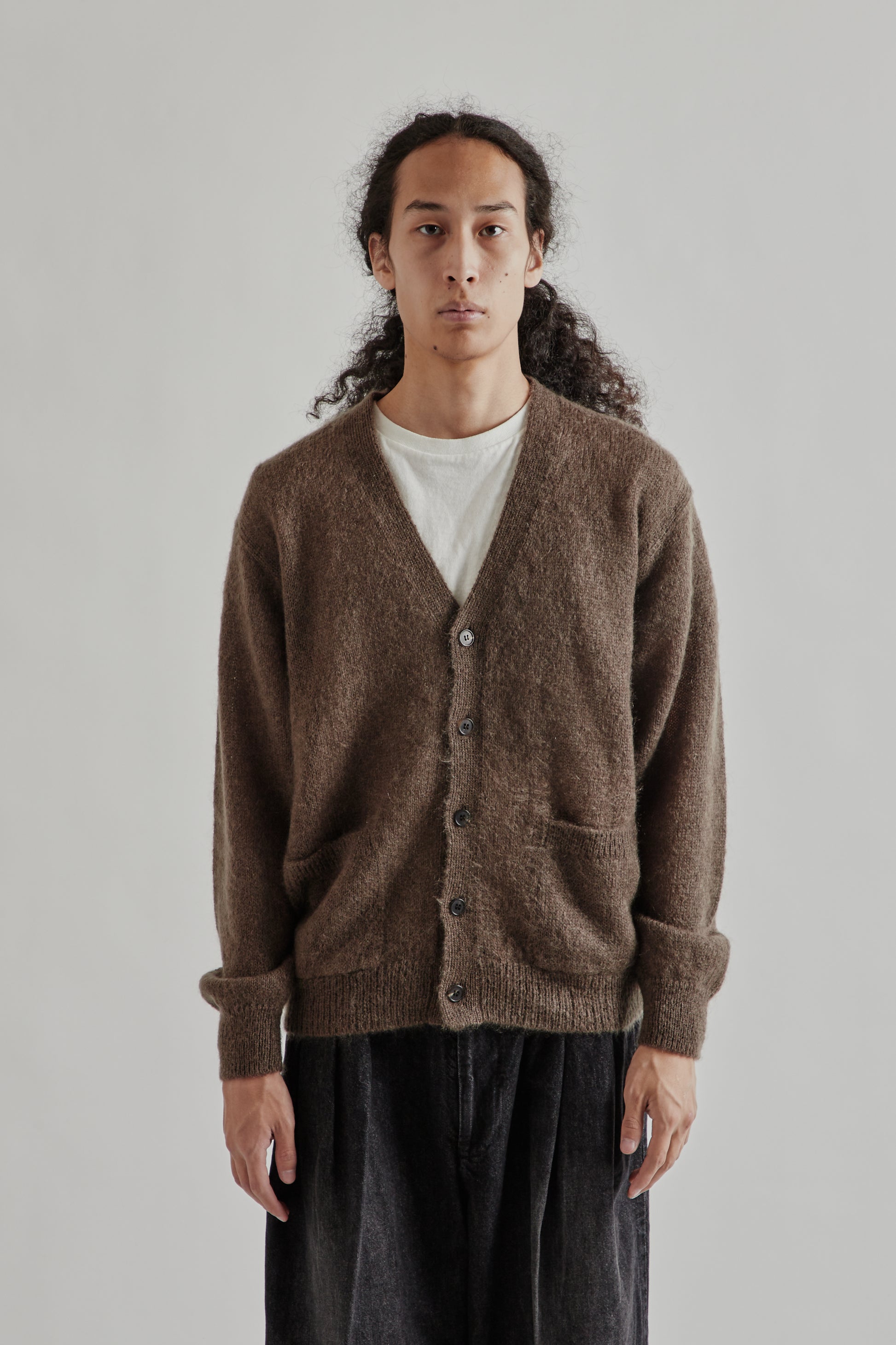 Batoner FW25 Pure Mohair V Cardigan Olive2