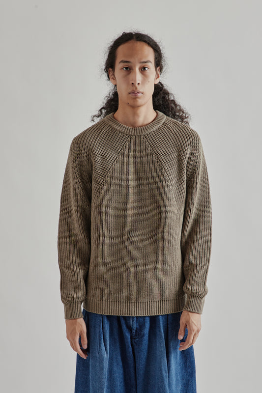 Batoner FW25 Signature Crew Neck Merange Brown1