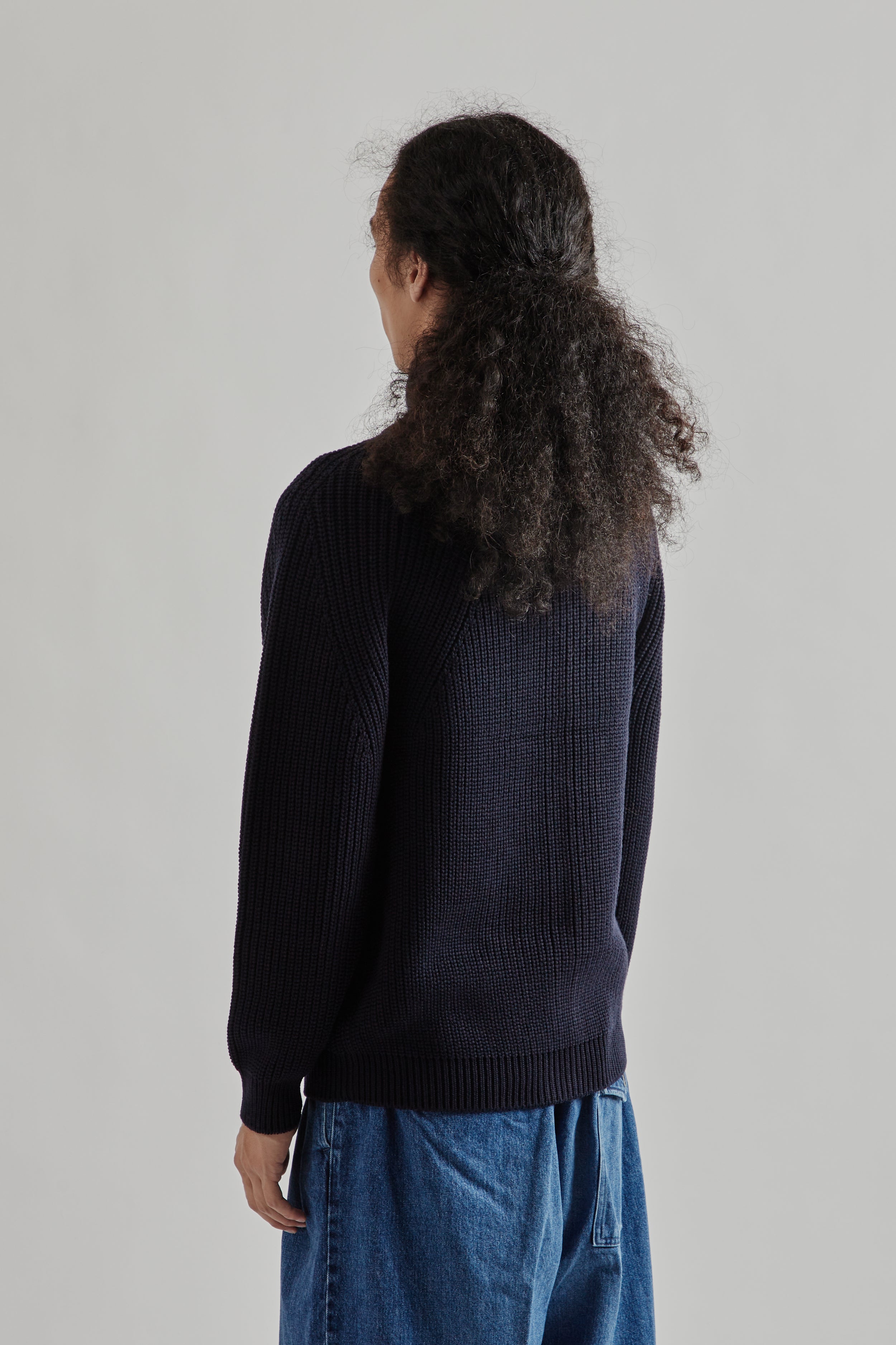 Batoner wool SignatureCrew NAVY SIZE2 美品 Batoner Signature Drivers Knit - Navy | Wallace Mercantile Shop