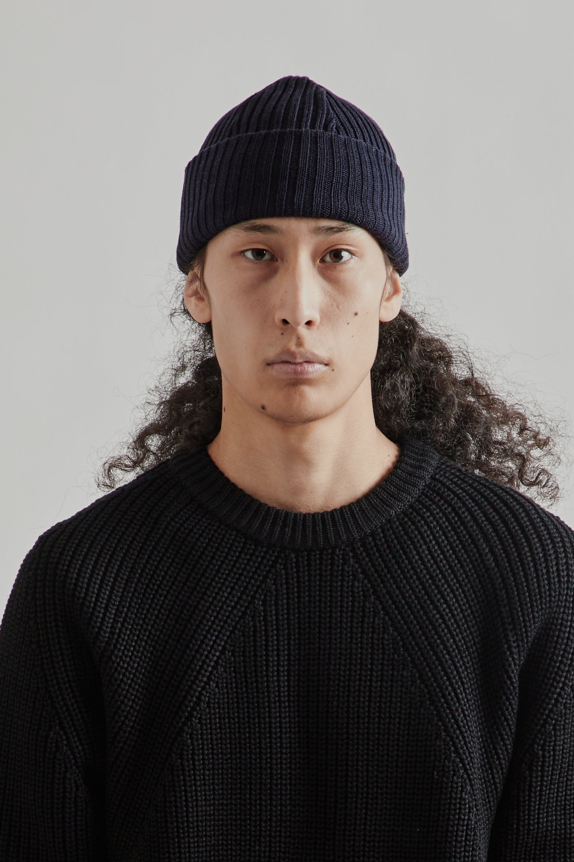 Batoner FW25 Solid Wool Knit Cap Navy