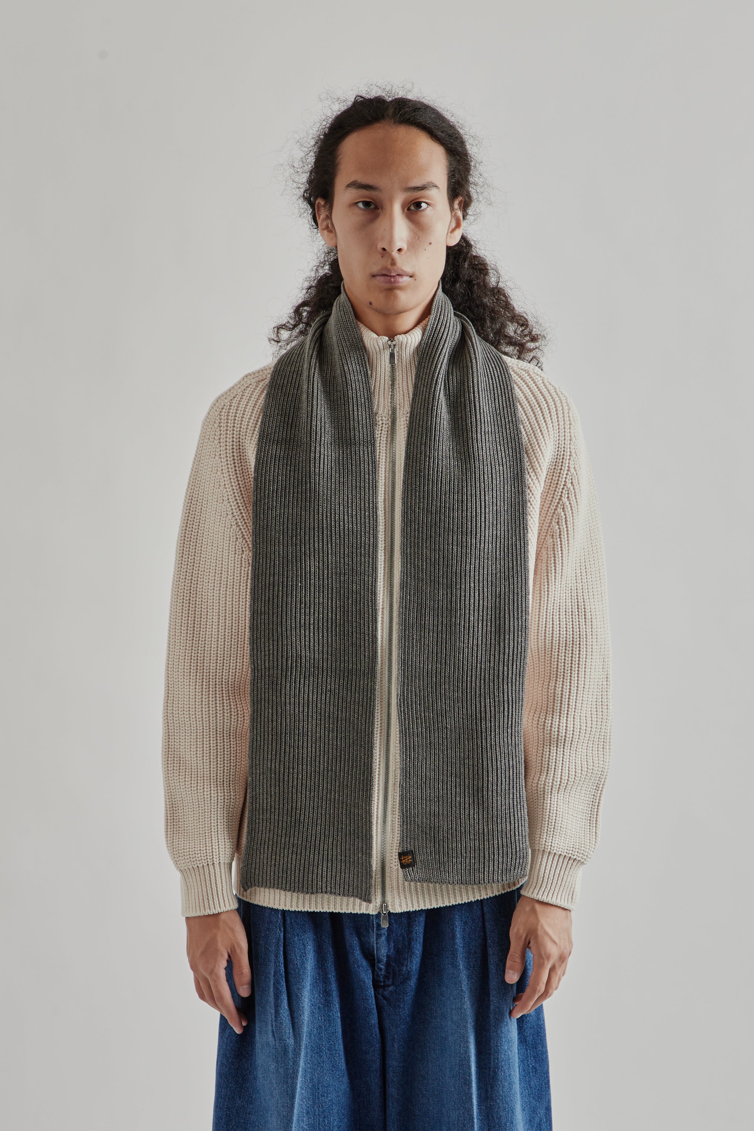 25AW BATONER “SOLID MUFFLER Batoner Solid Wool Muffler - Gray | Wallace Mercantile Shop