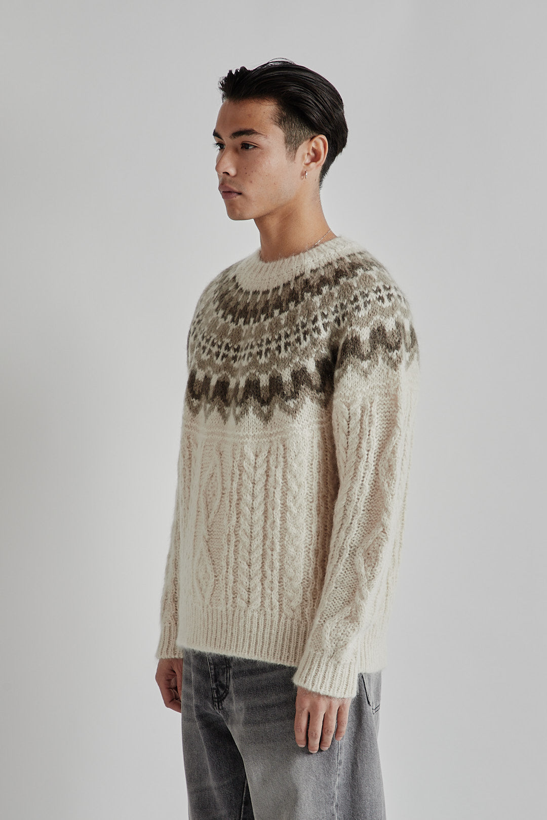 Nordic Mohair Crew Neck - Ivory