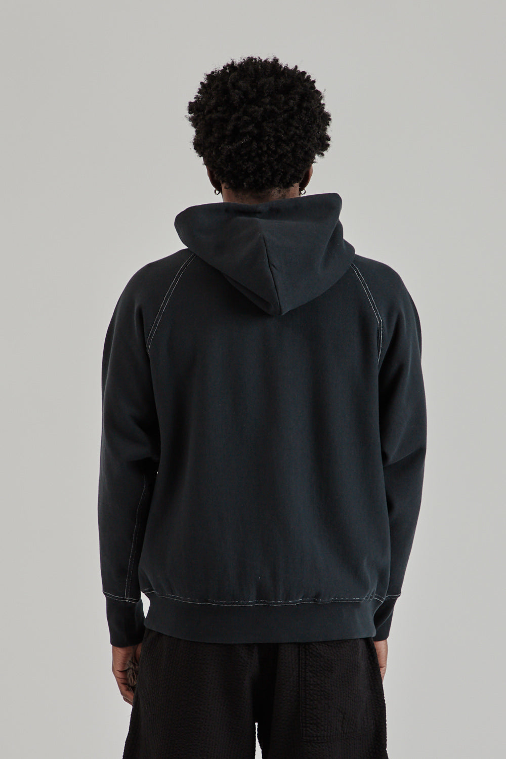Jumberca Urake Zipup Hoodie - Black/White Stich