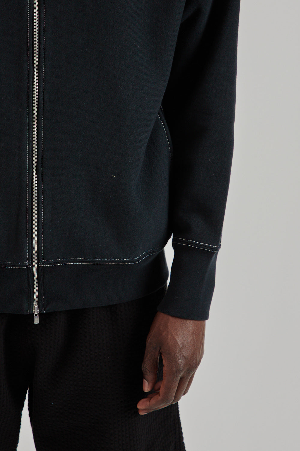 Jumberca Urake Zipup Hoodie - Black/White Stich