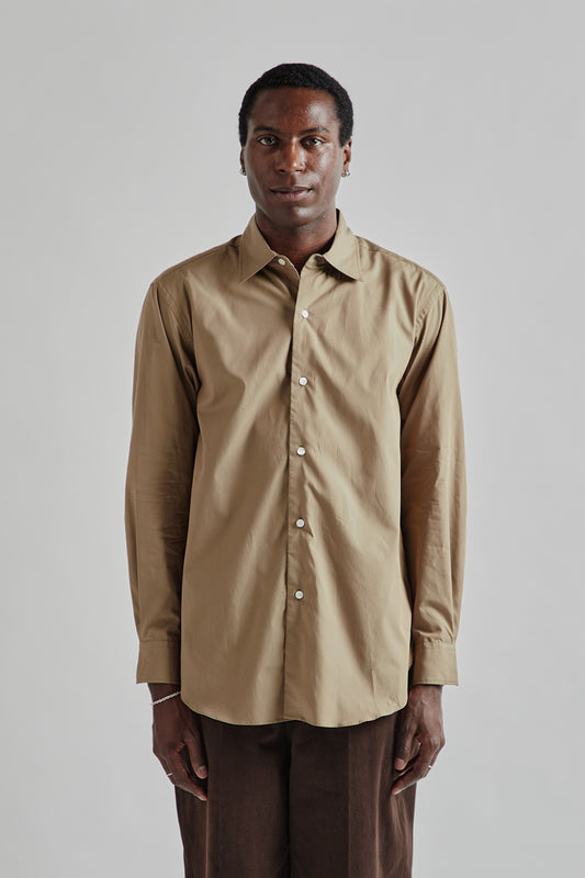Blurhms Chambray Classic Shirt Olive Beige 2 96fc56c4-ff0b-4c23-afd8-c2bf215d7794