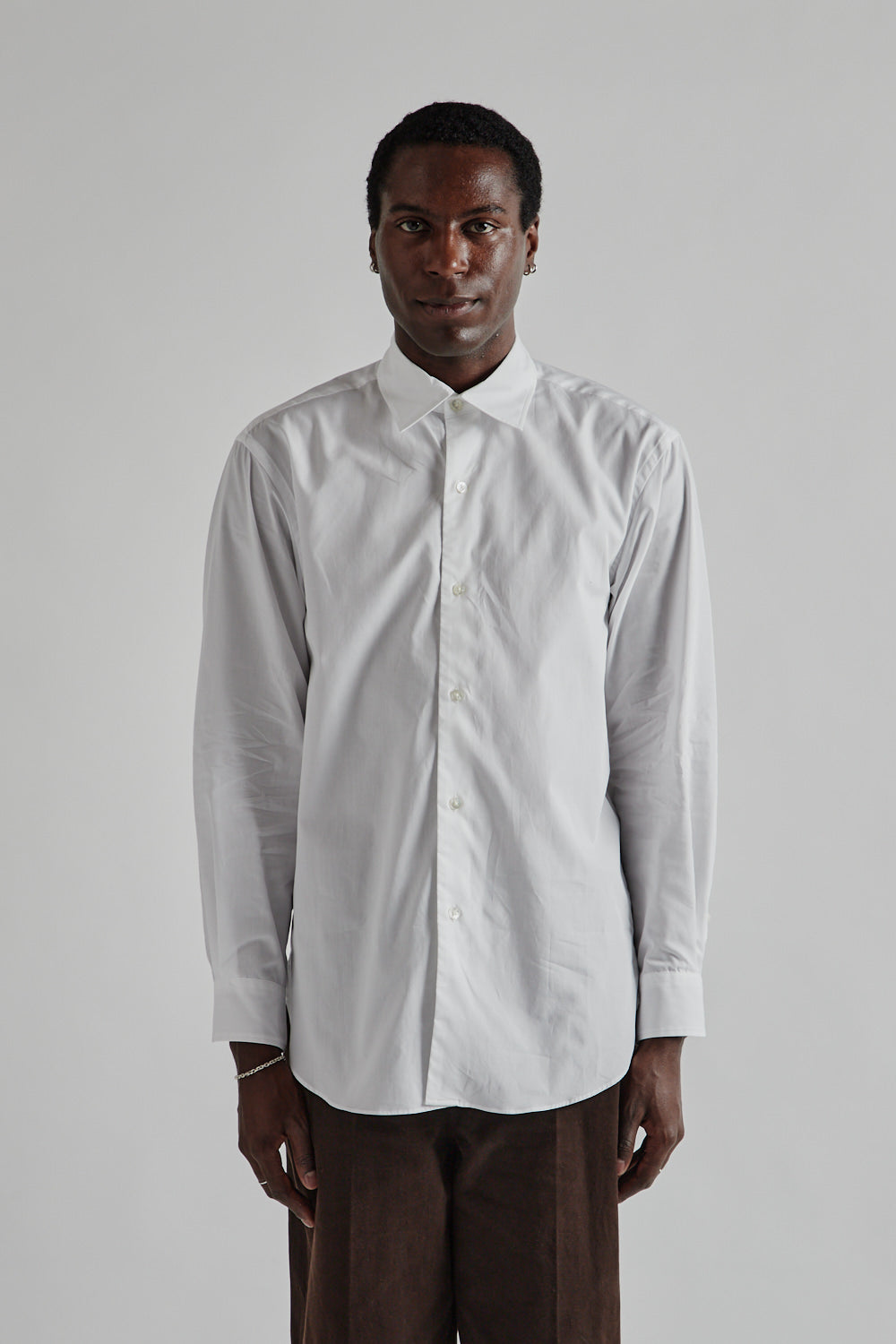 Blurhms Chambray Classic Shirt White 2