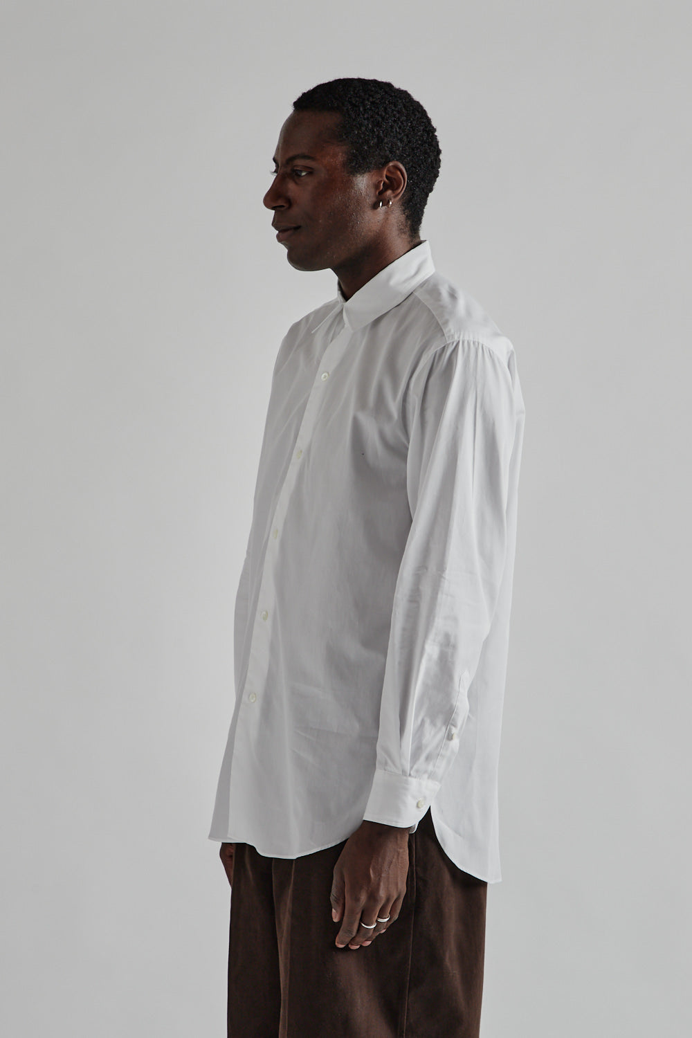 Blurhms Chambray Classic Shirt White 3