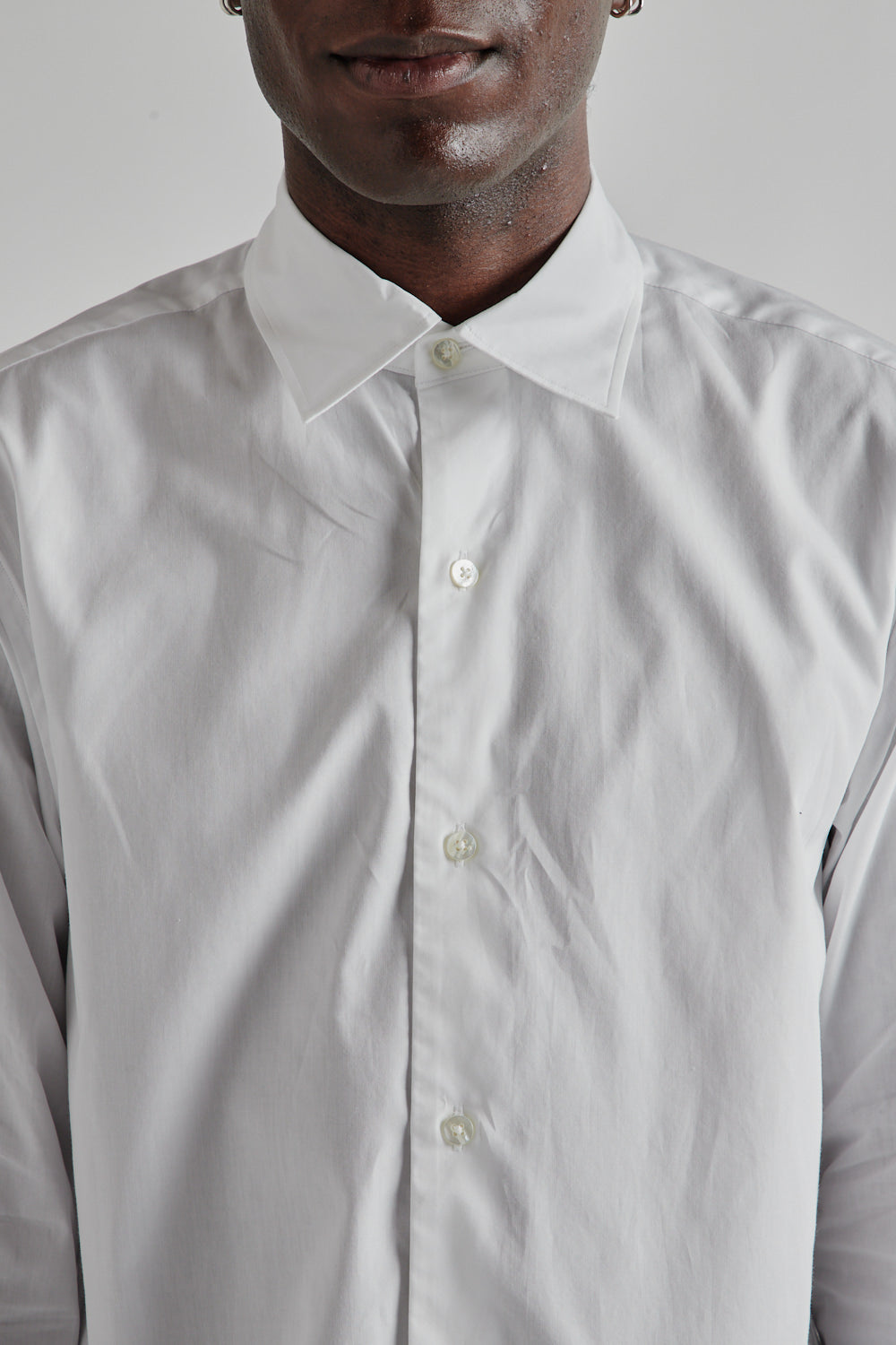 Blurhms Chambray Classic Shirt White 6