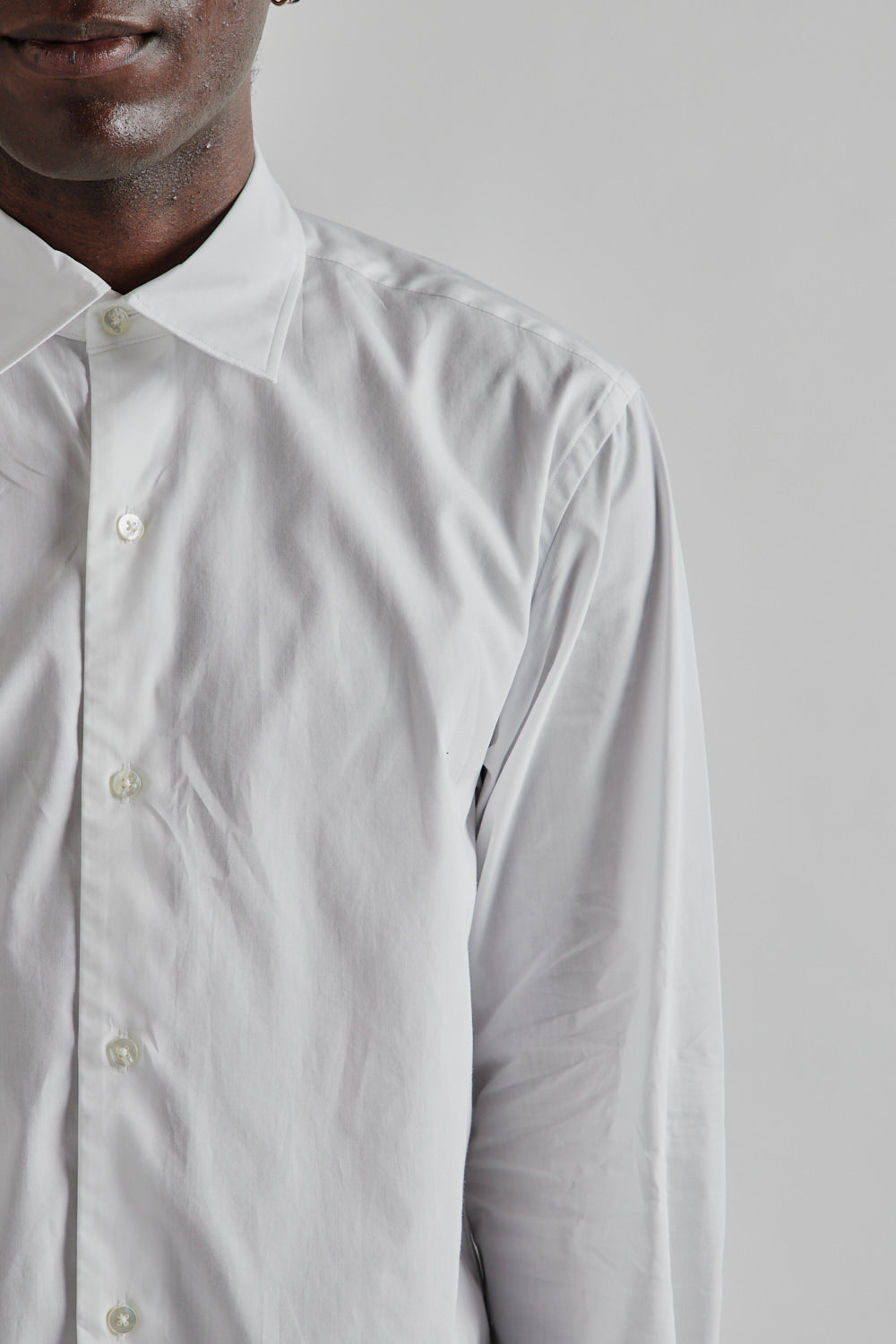 Blurhms Chambray Classic Shirt White 7