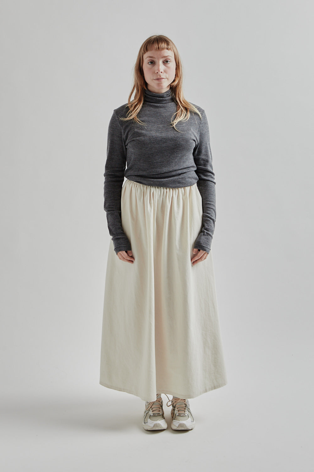 Blurhms Wool Rib Turtleneck Heather Charcoal 1