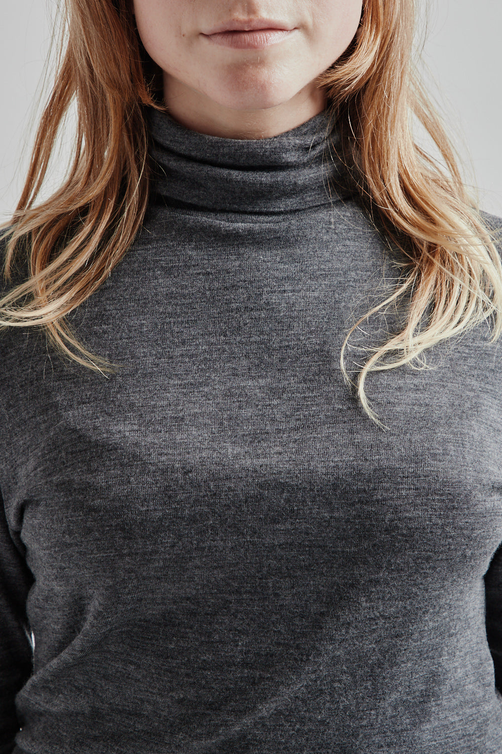 Blurhms Wool Rib Turtleneck Heather Charcoal 6