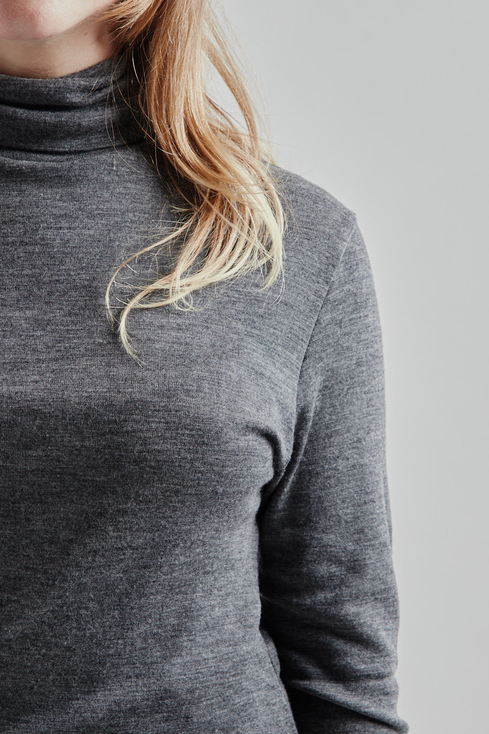 Blurhms Wool Rib Turtleneck Heather Charcoal 7