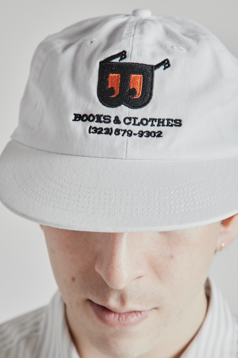 6 Panel Books & Clothes Hat - White