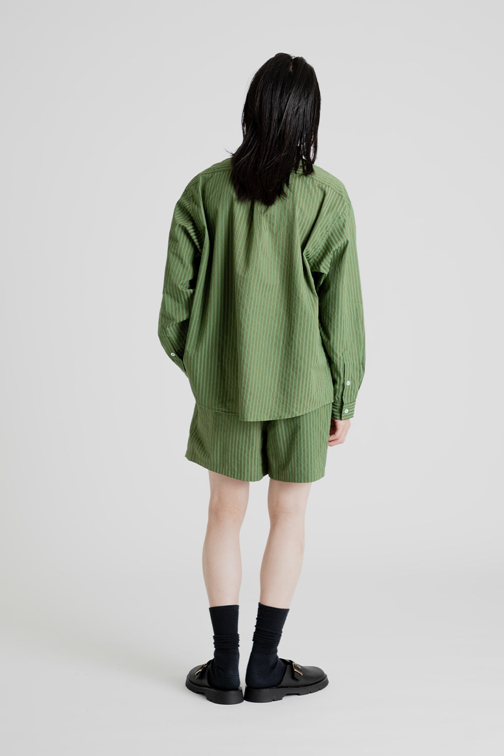 Brother Brother Baggie Short in Searsucker Green