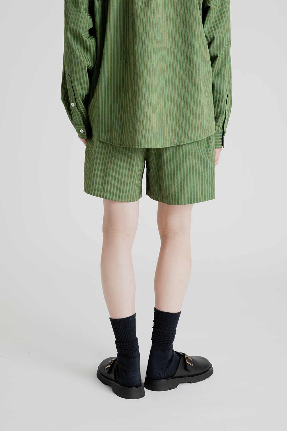 Brother Brother Baggie Short in Searsucker Green