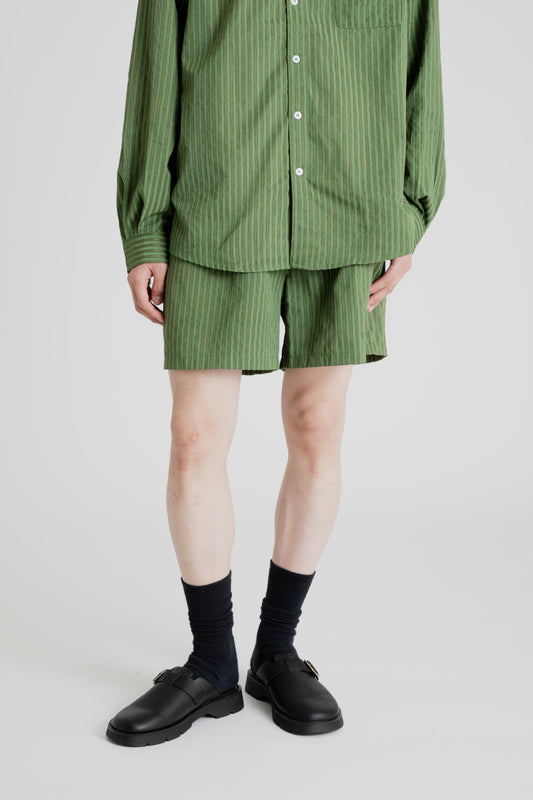 Brother Brother Baggie Short in Searsucker Green