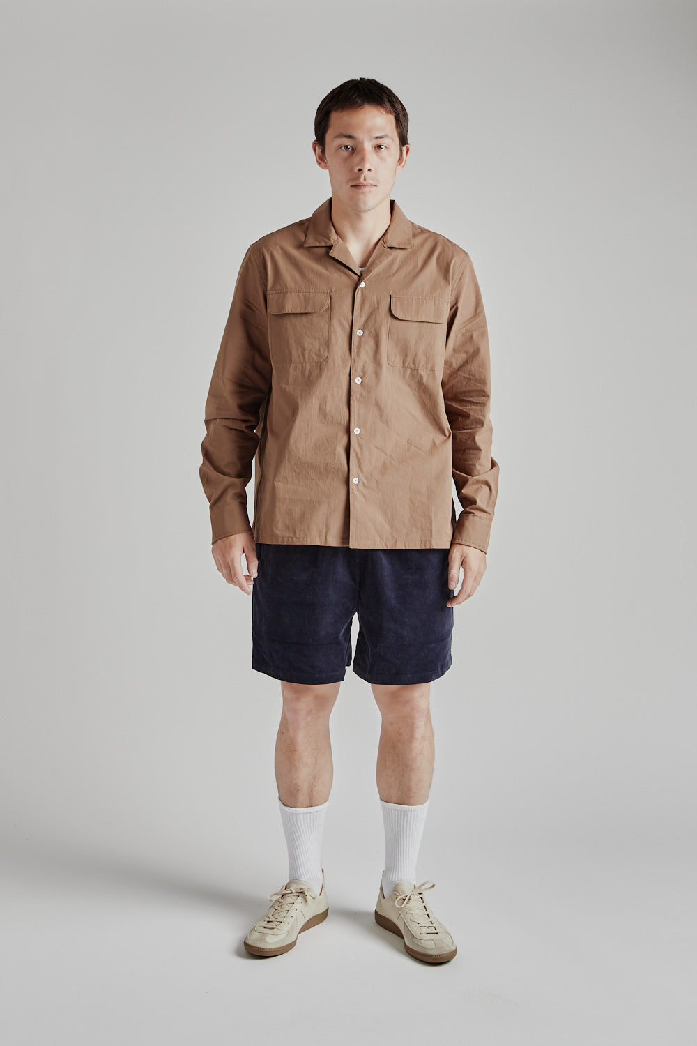 Brother Brother Cord Baggie Shorts in Navy