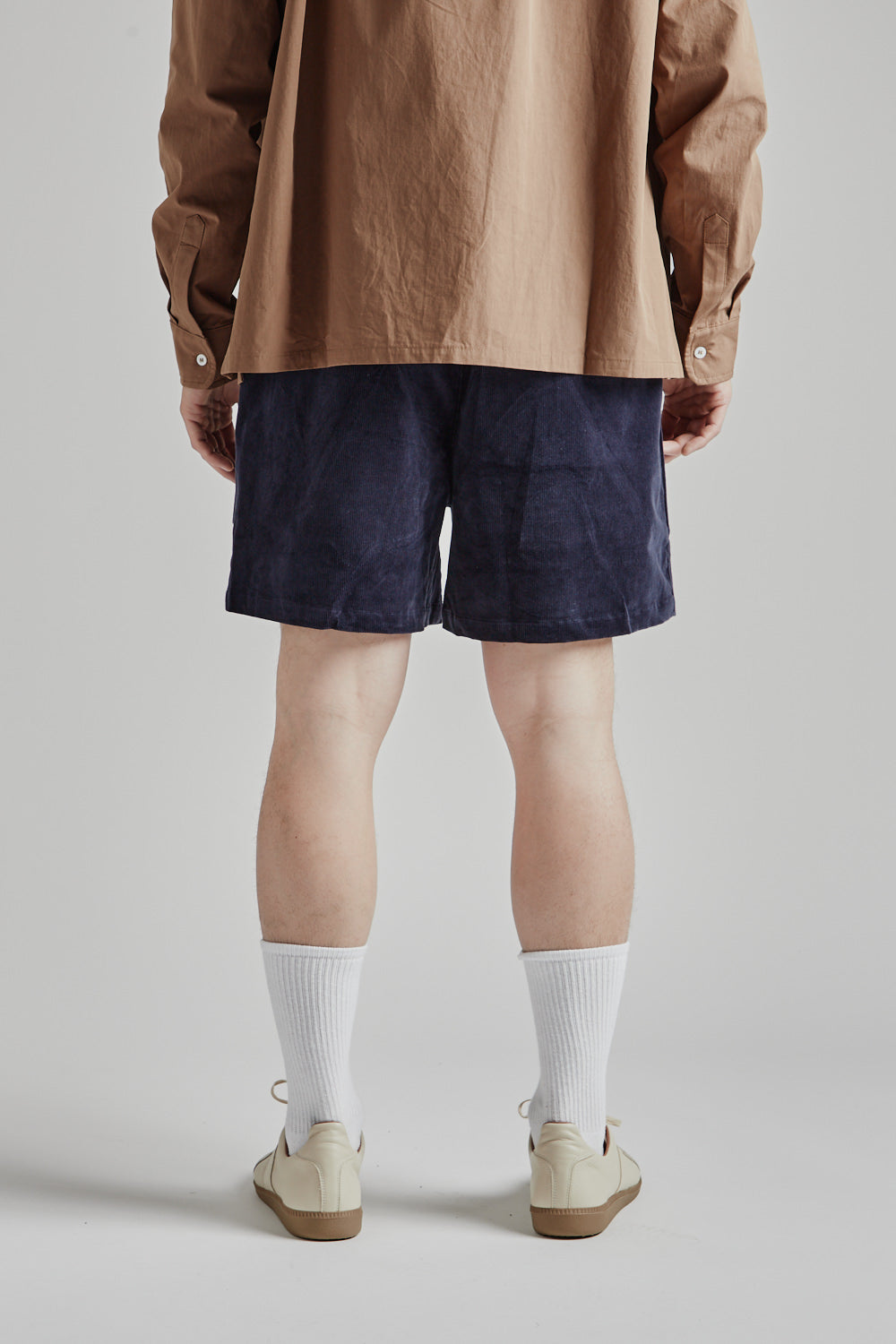 Brother Brother Cord Baggie Shorts in Navy