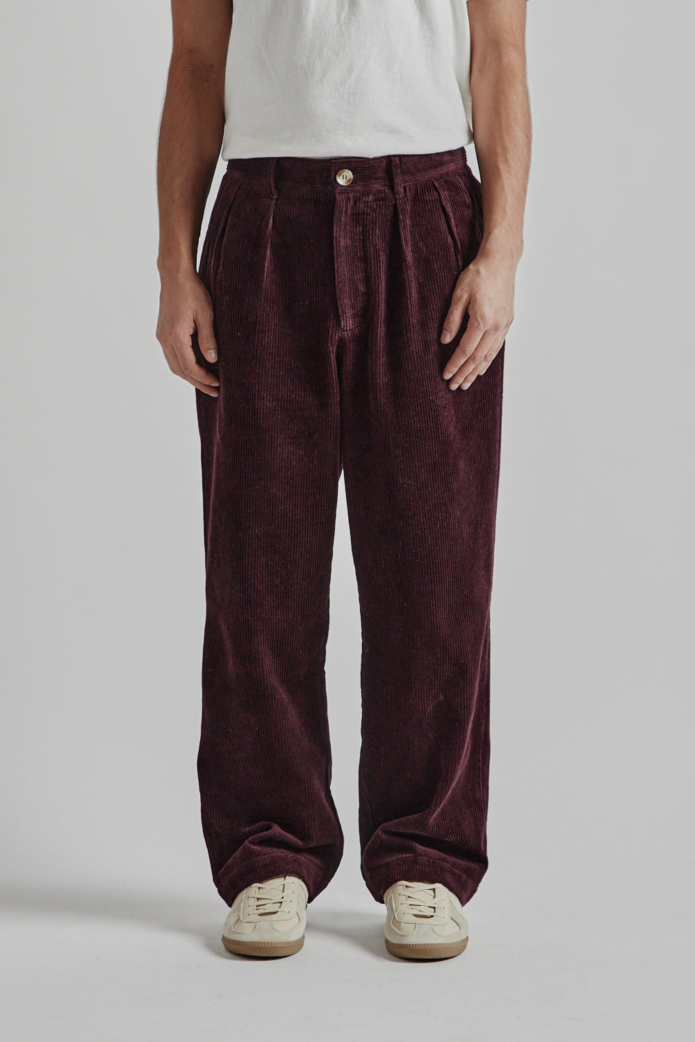 Brother Brother Double Pleated Cord Pant Maroon 5