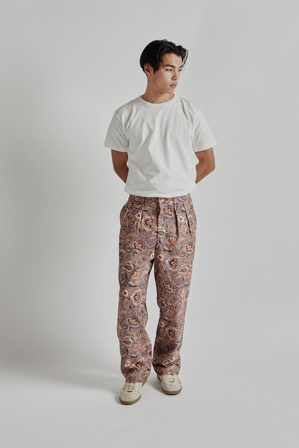 Brother Brother Double Pleated Pant - Paisley | Wallace Mercantile