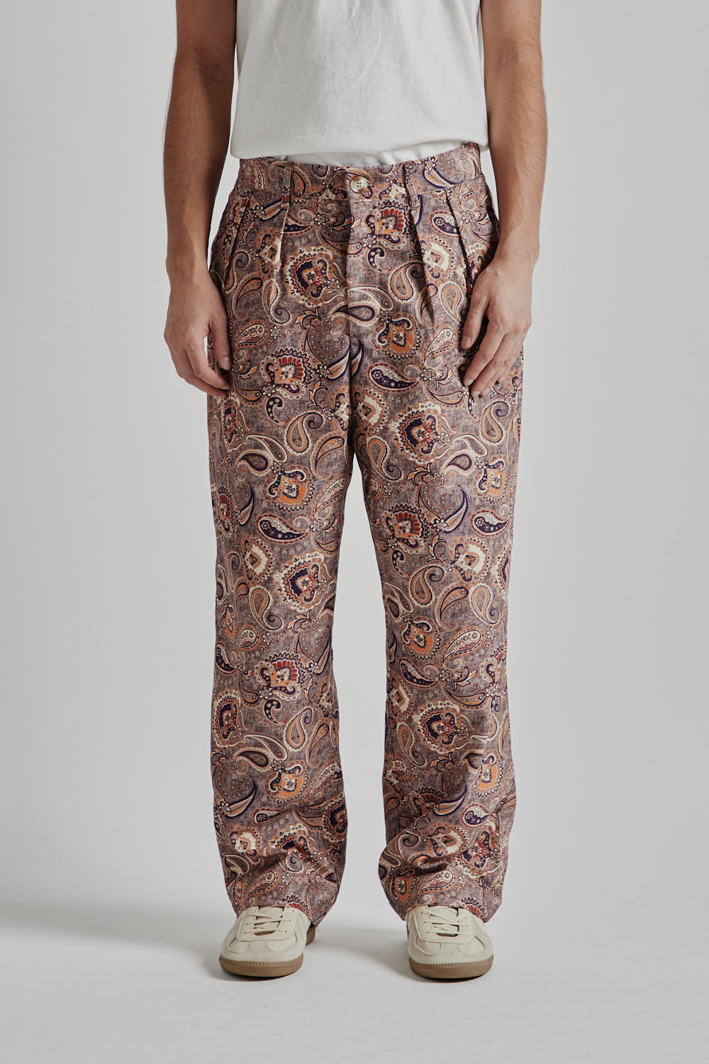 Brother Brother Double Pleated Pant - Paisley | Wallace Mercantile