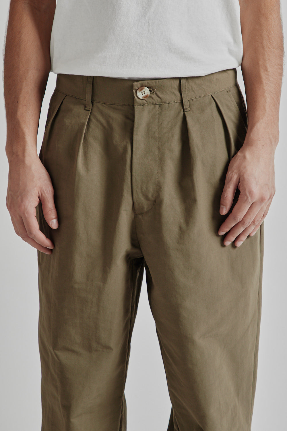 Brother Brother Double Pleated Pants 60 40 Cloth Dusty Khaki 8