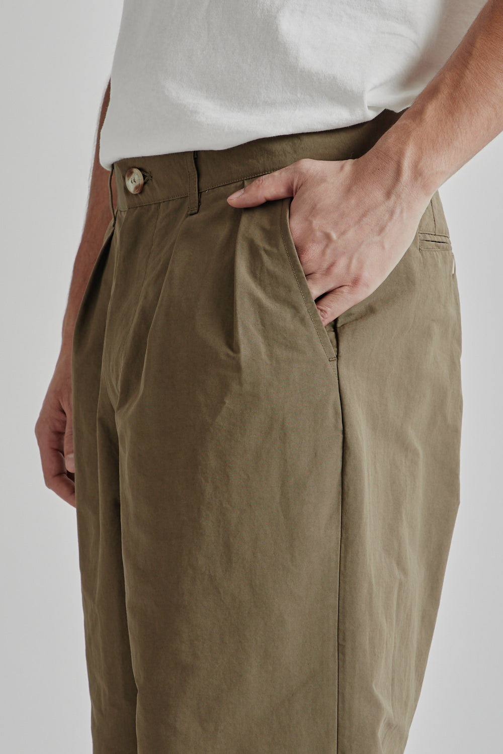 Brother Brother Double Pleated Pants 60 40 Cloth Dusty Khaki 9