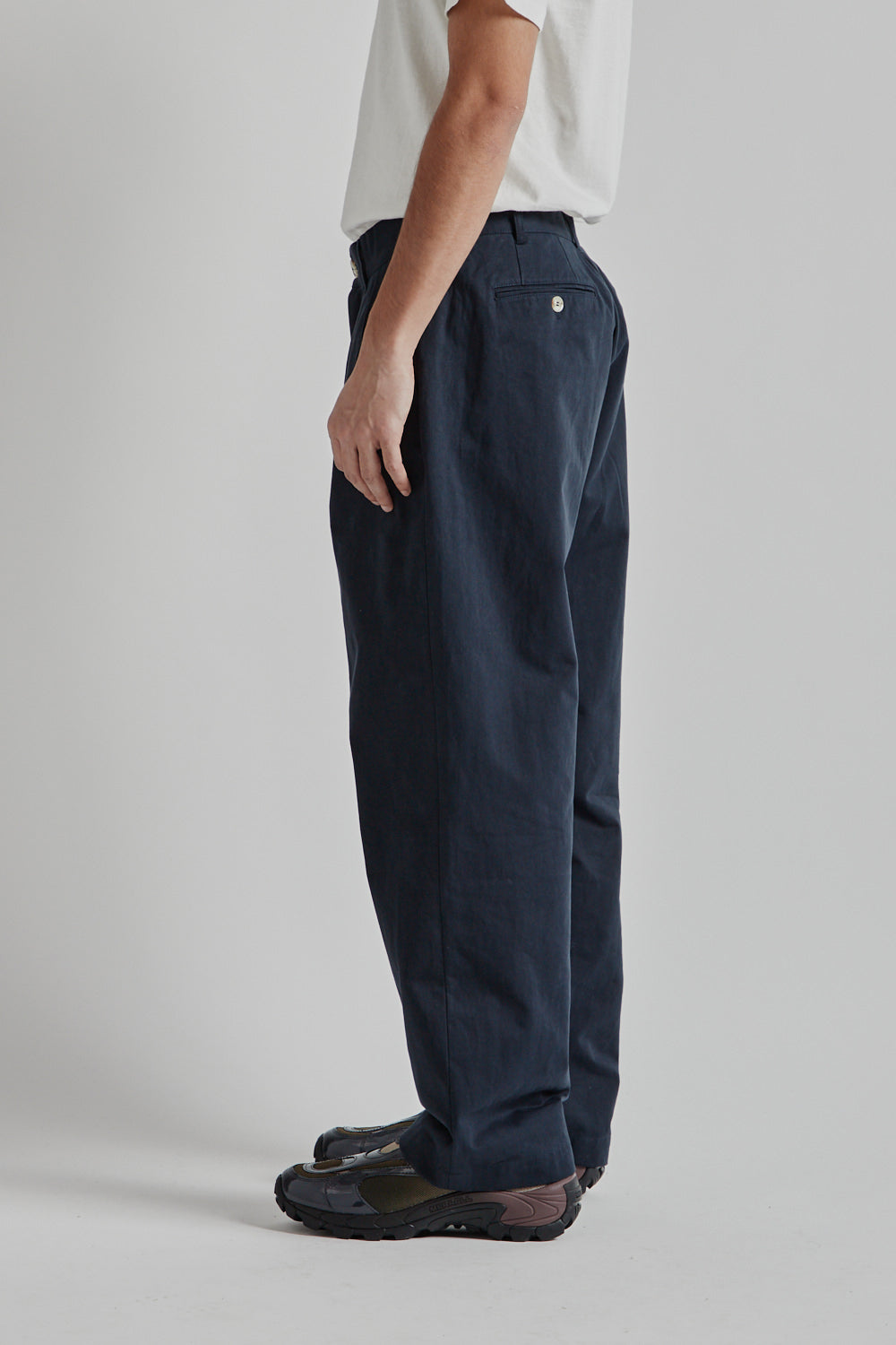Brother Brother Double Pleated Pants - Navy | Wallace Mercantile