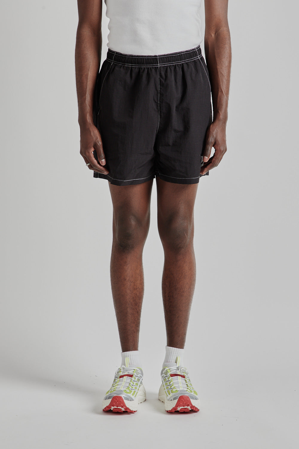 Nylon Baggie Shorts - Black/White