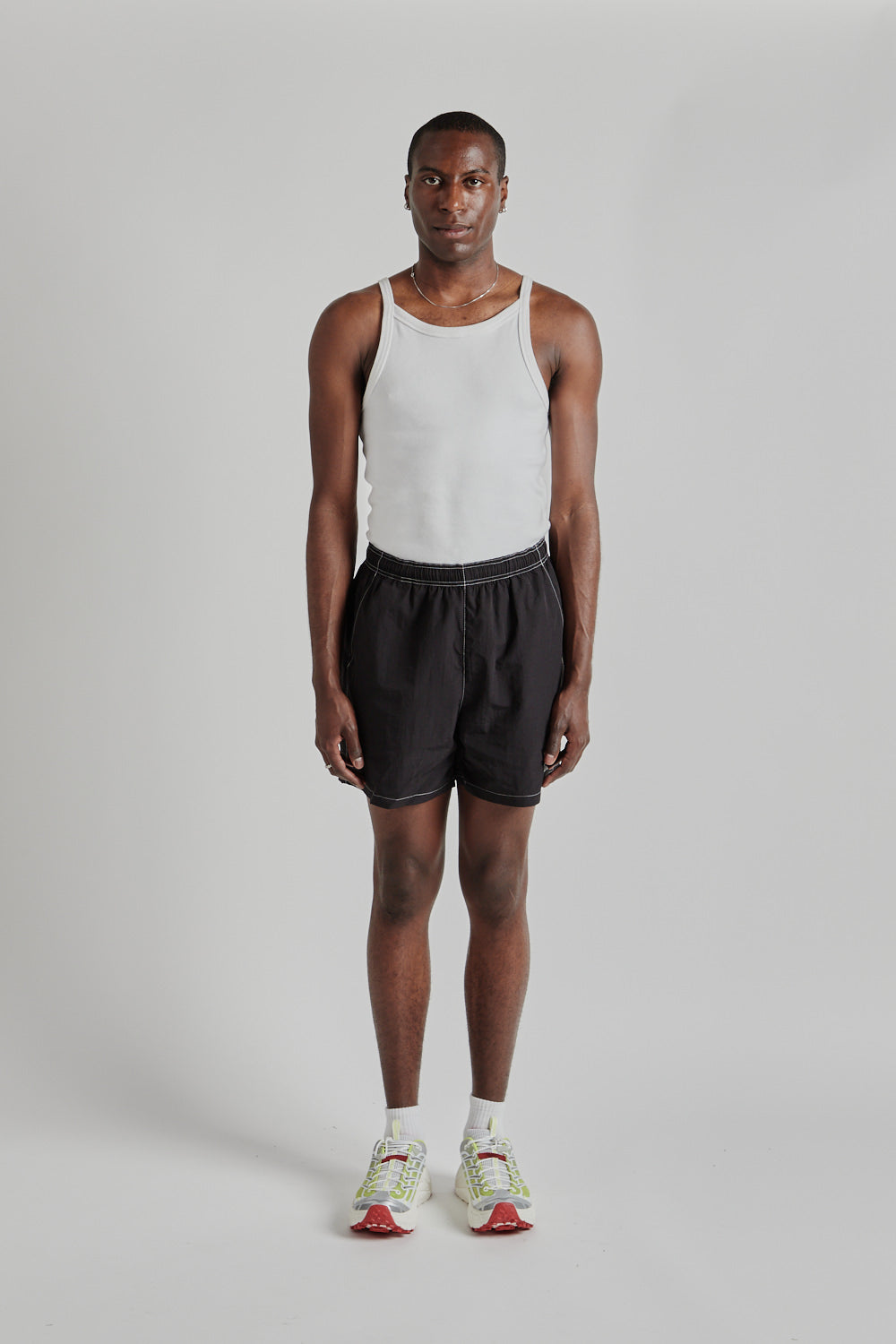 Nylon Baggie Shorts - Black/White