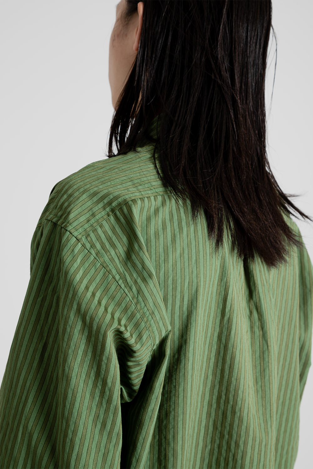 Simple Stitch Seersucker Shirt - Overdye Olive