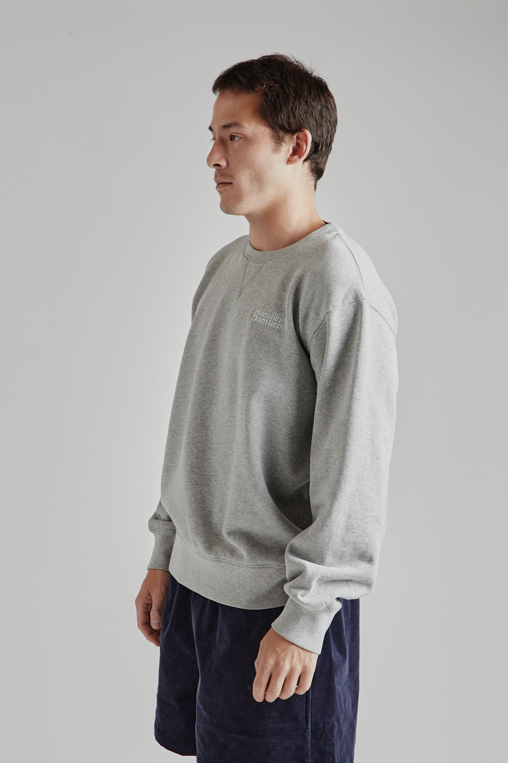 Brother Brother Standard Crew Neck in Heather Gray