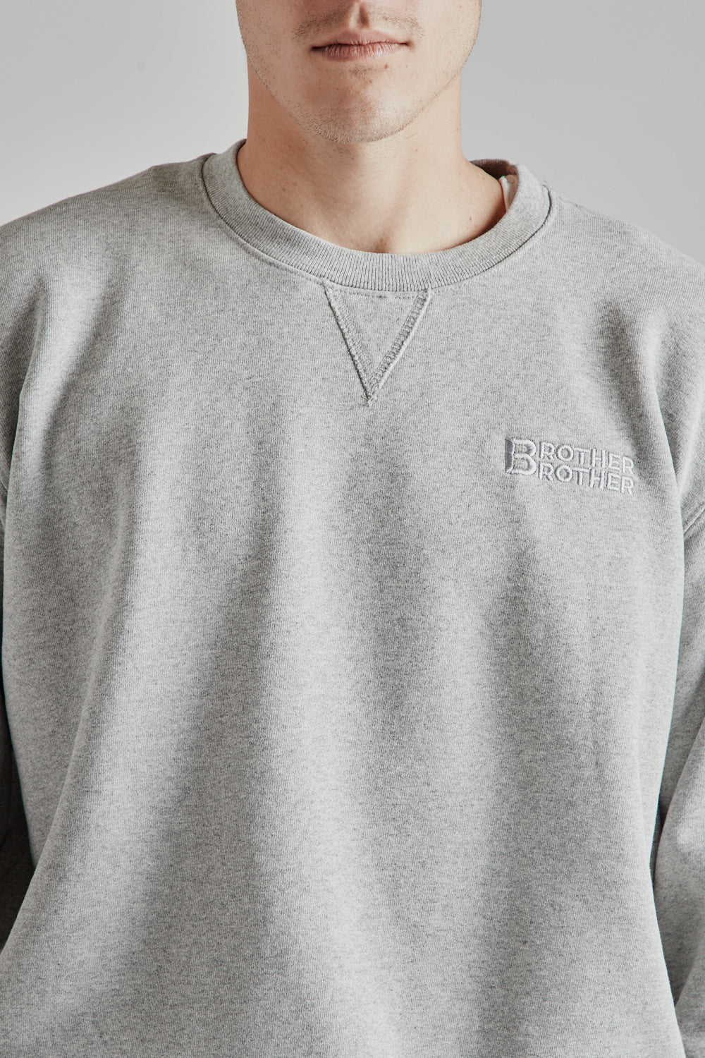 Brother Brother Standard Crew Neck in Heather Gray