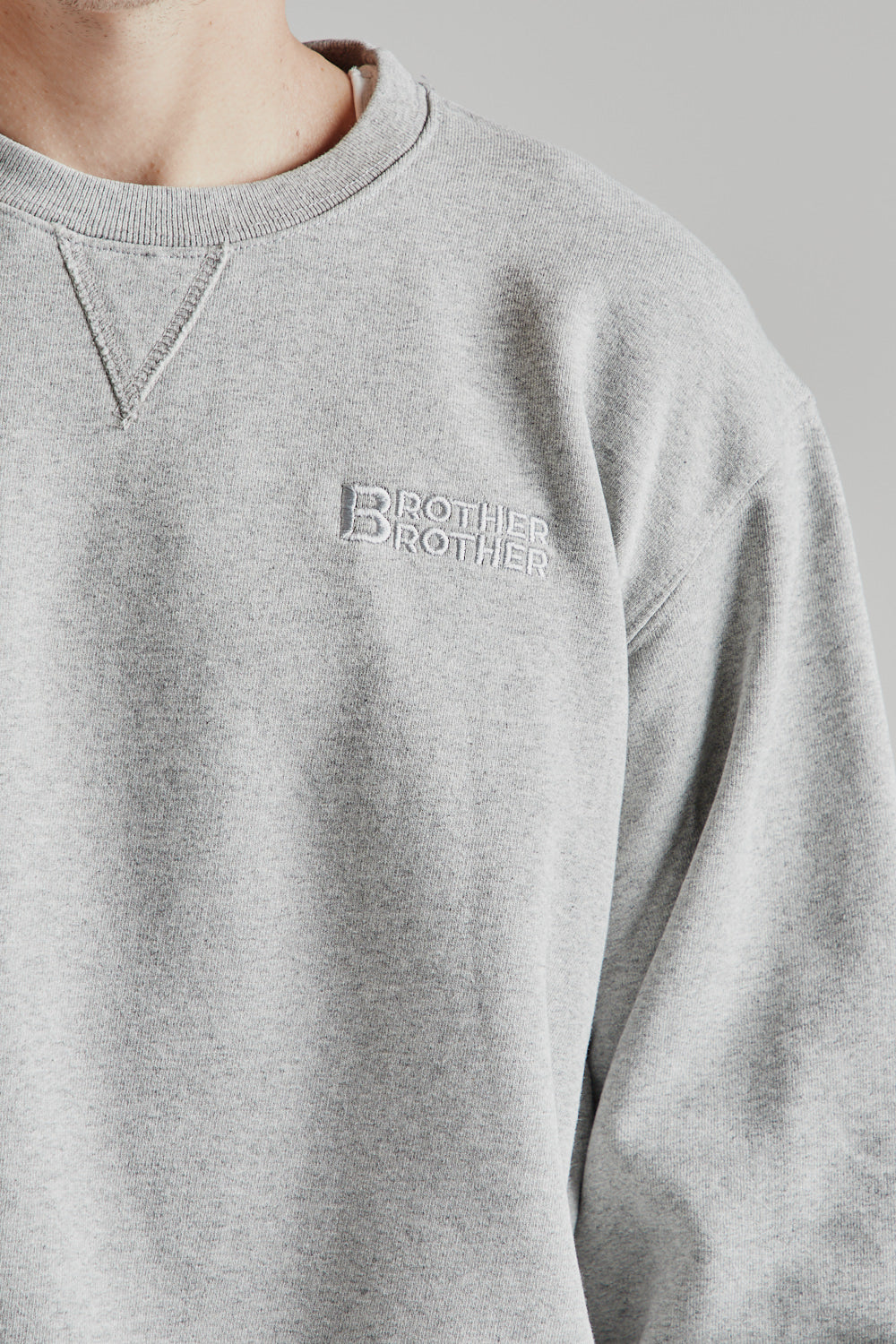 Brother Brother Standard Crew Neck in Heather Gray
