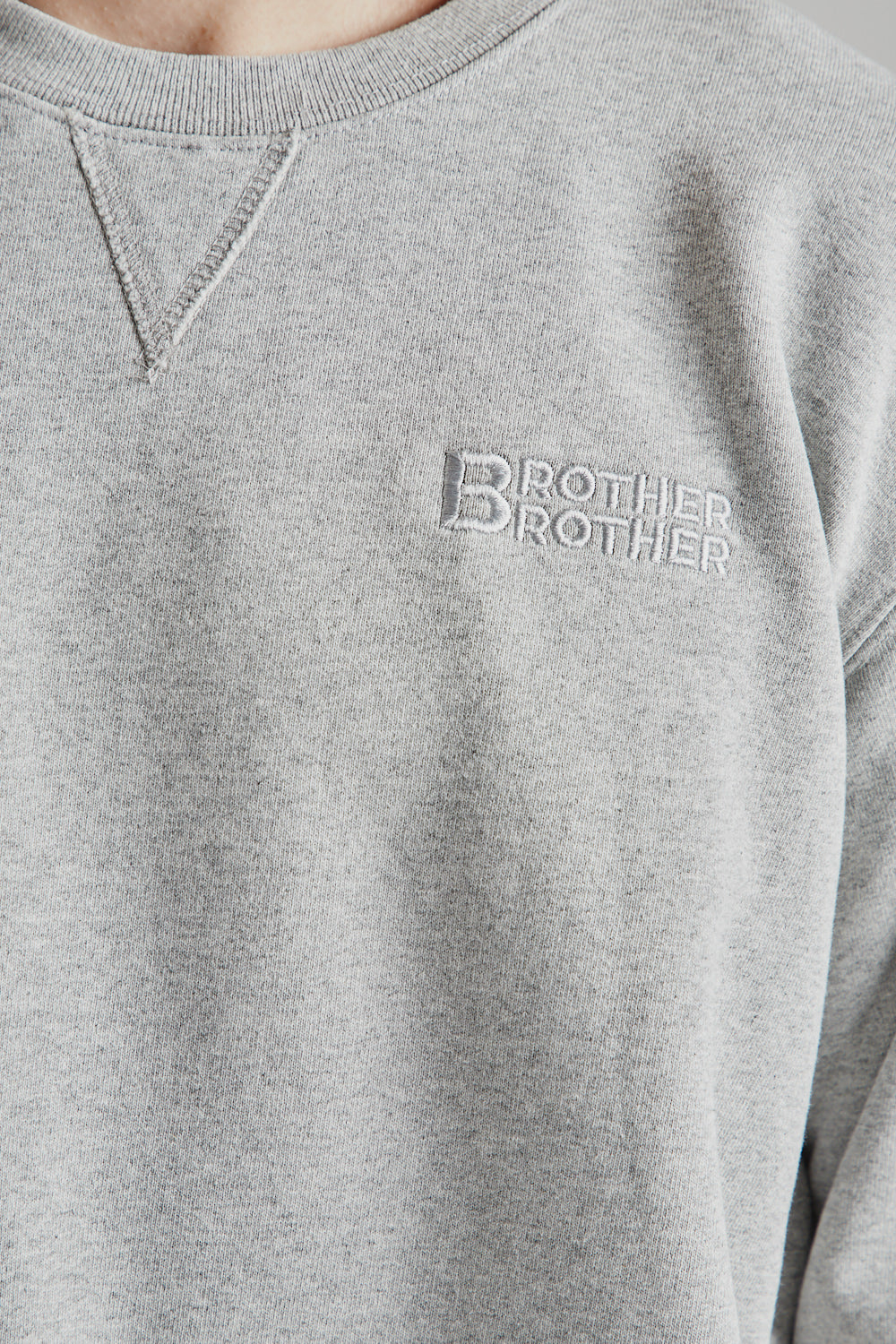 Brother Brother Standard Crew Neck in Heather Gray