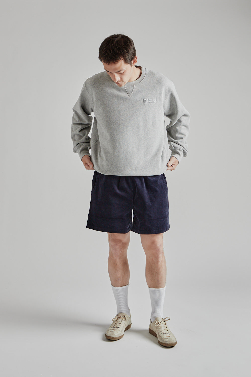 Brother Brother Standard Crew Neck in Heather Gray