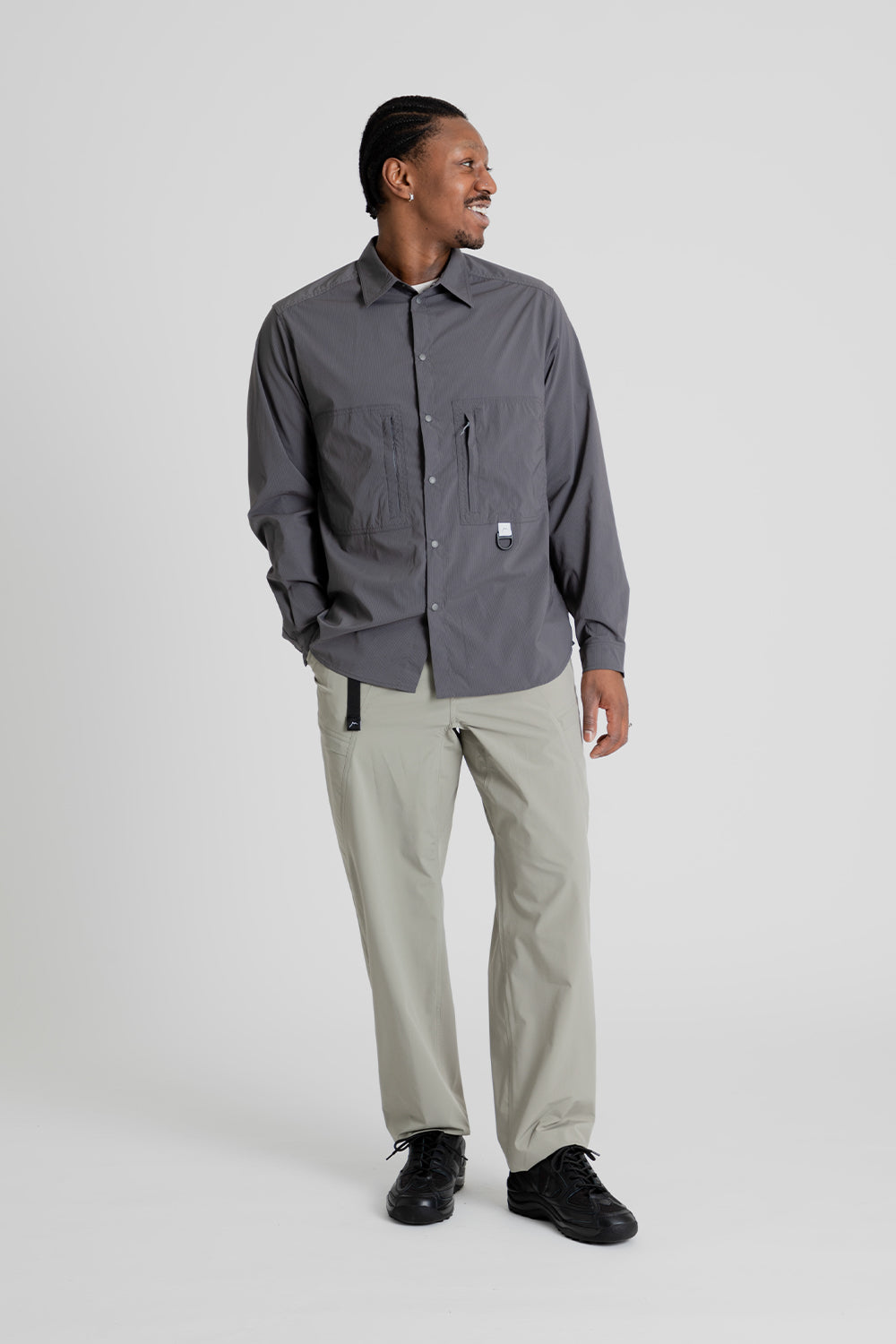 Cayl Stretch Nylon Hiker Shirt in Grey