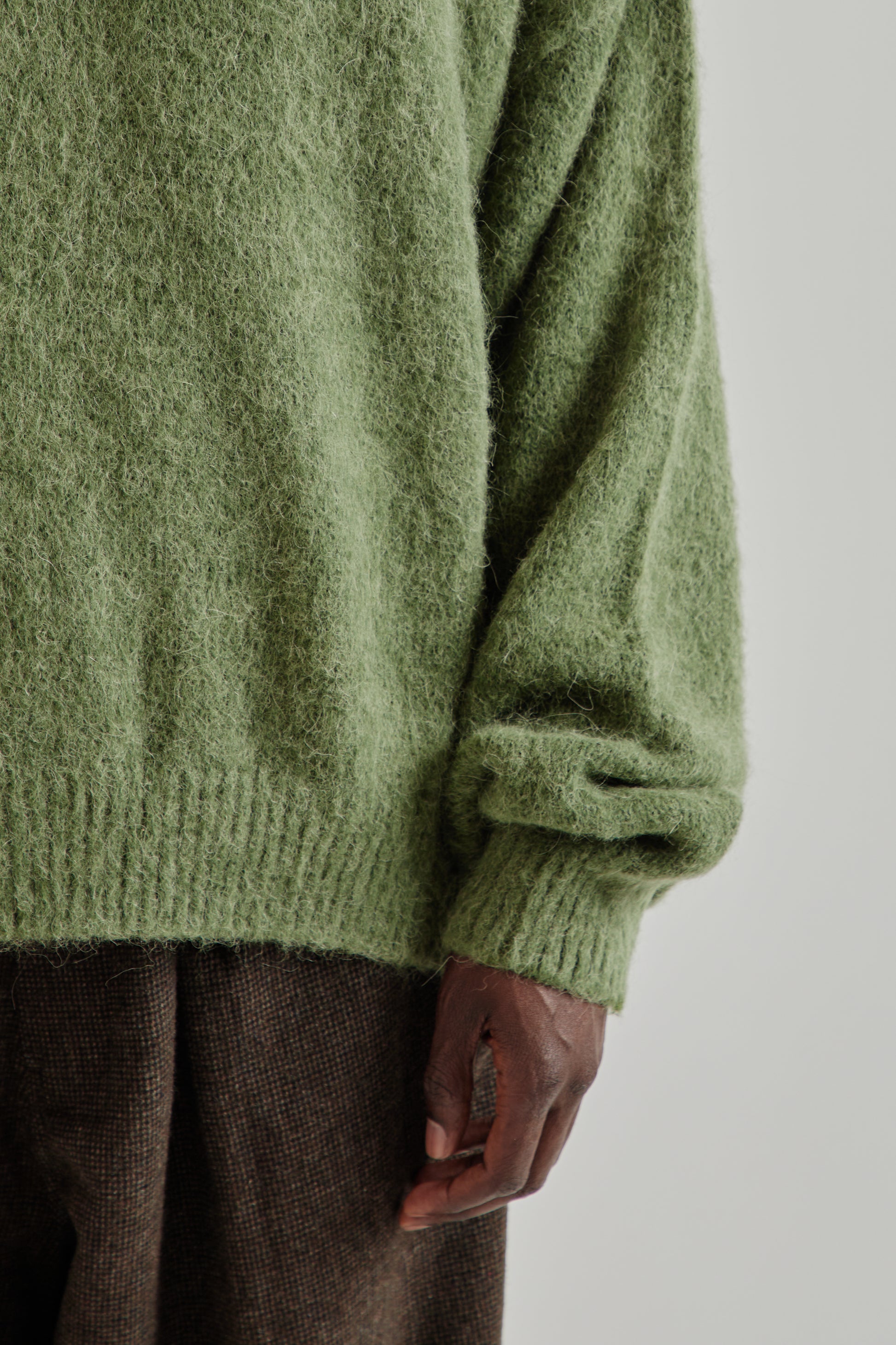 Estudio Niksen FW25 Alpaca Polo Sweater Green8