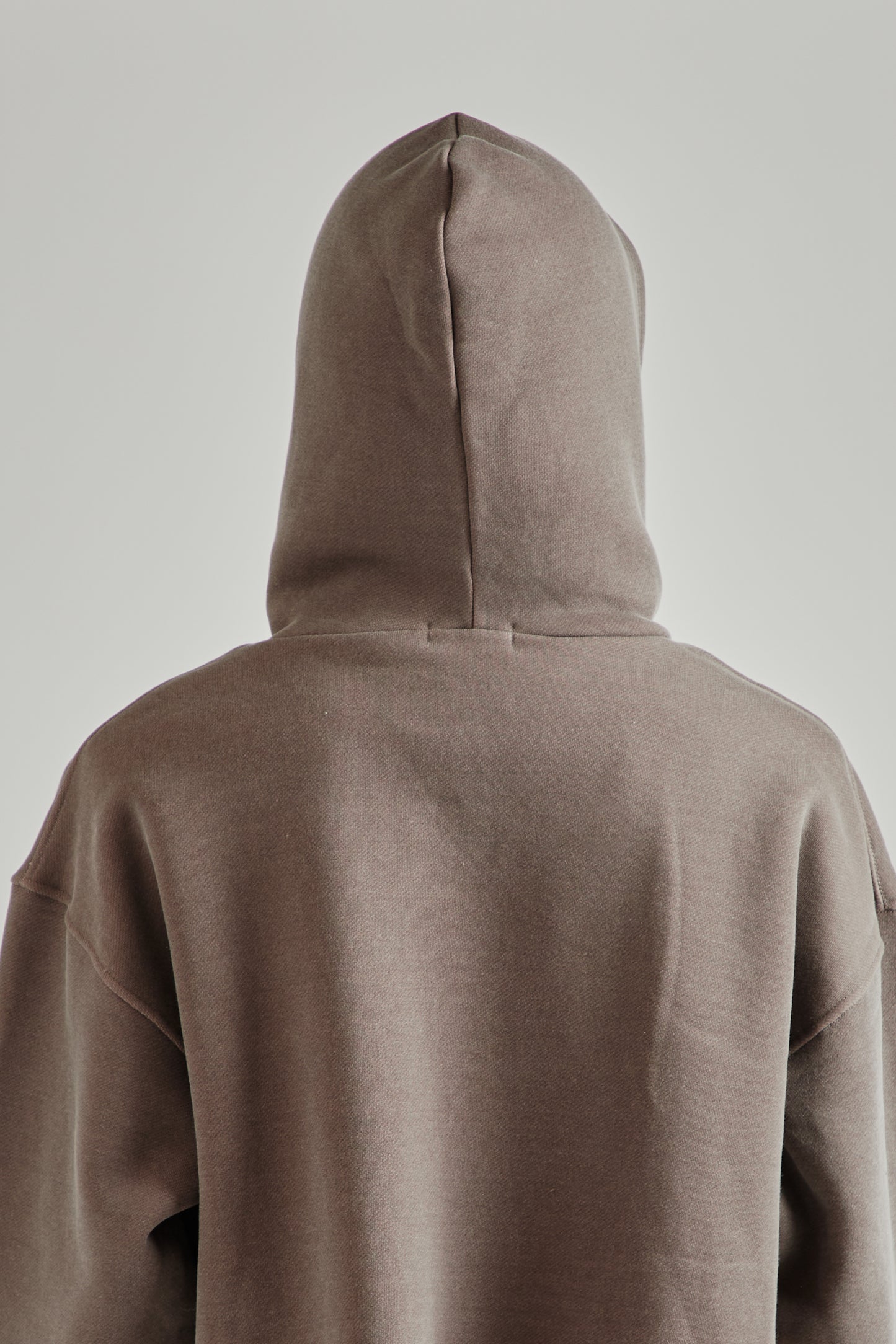 Boxy Zip-Up Hoodie - Brown