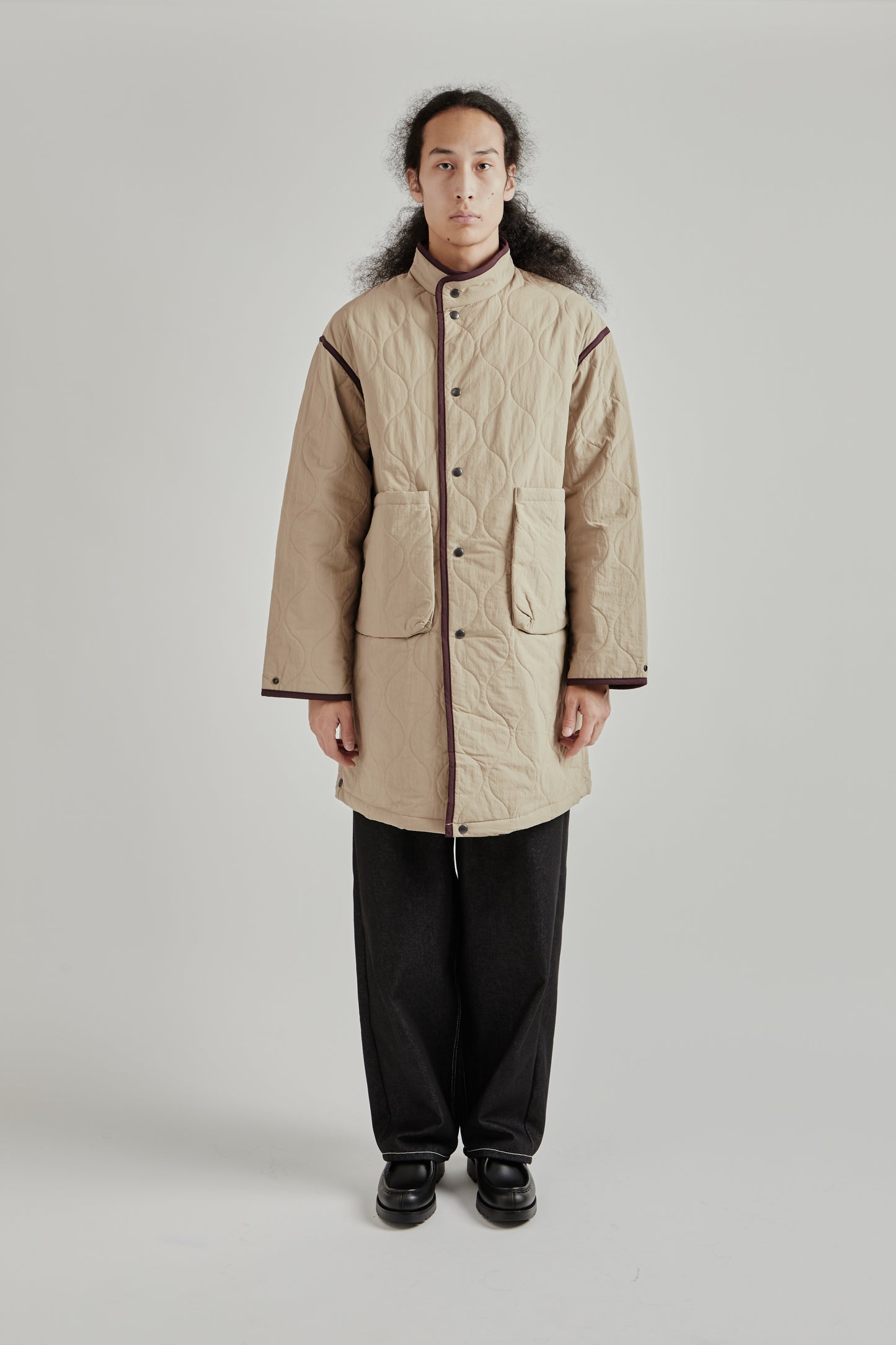 Convertible Padded Coat - Beige