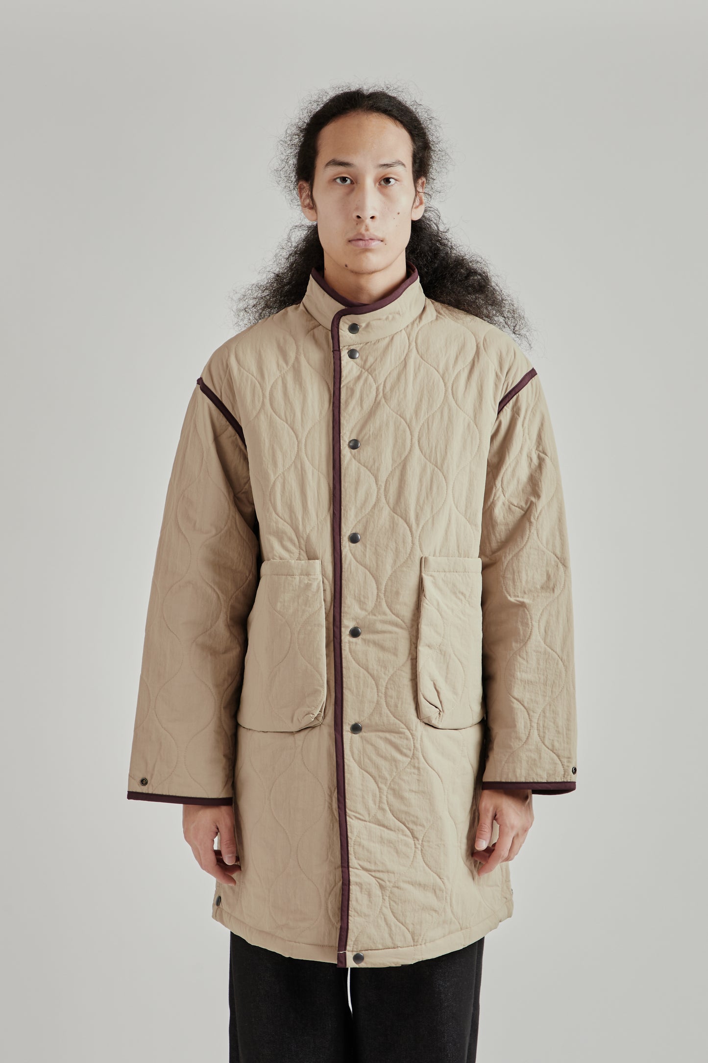 Convertible Padded Coat - Beige