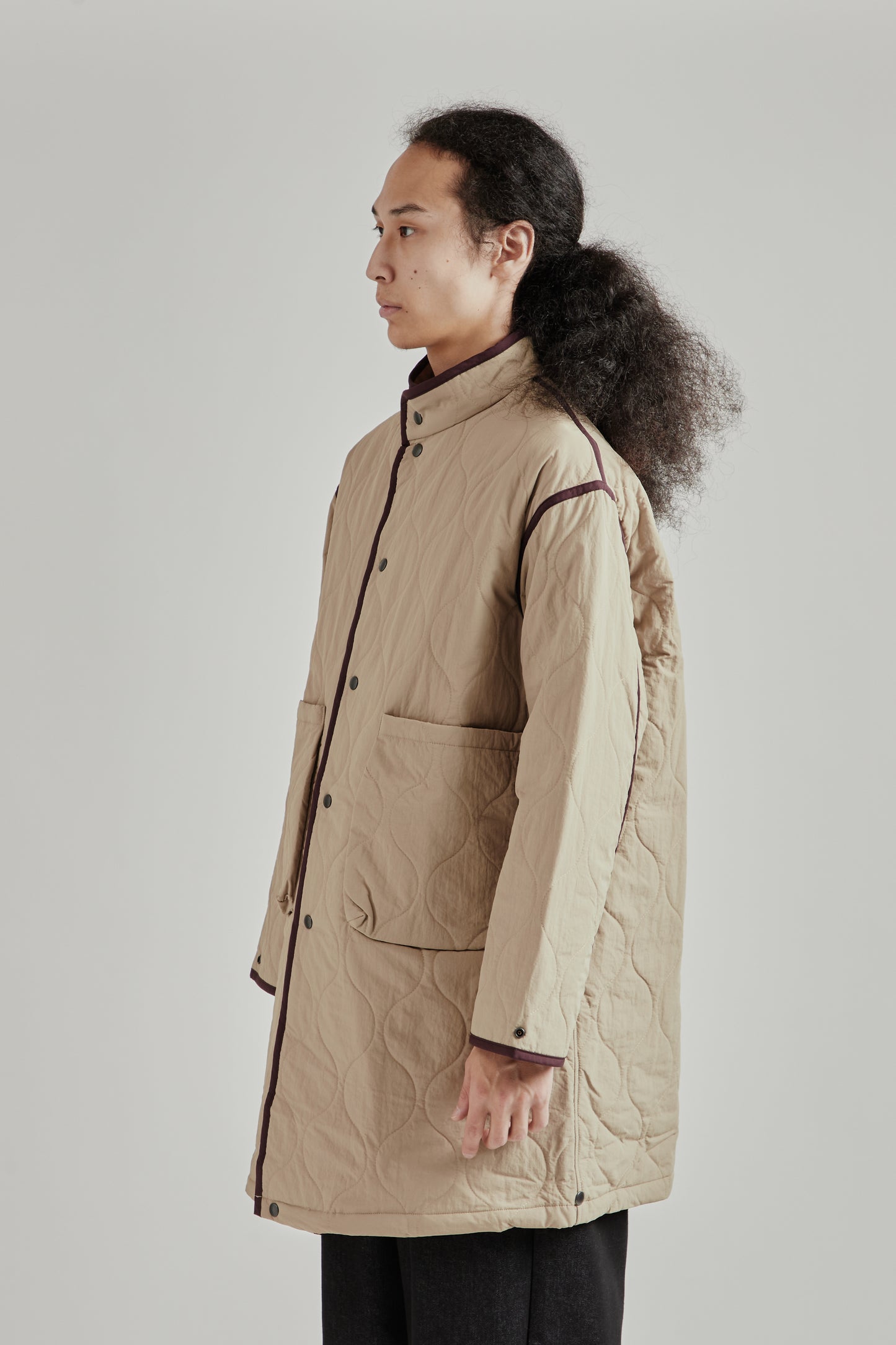 Convertible Padded Coat - Beige